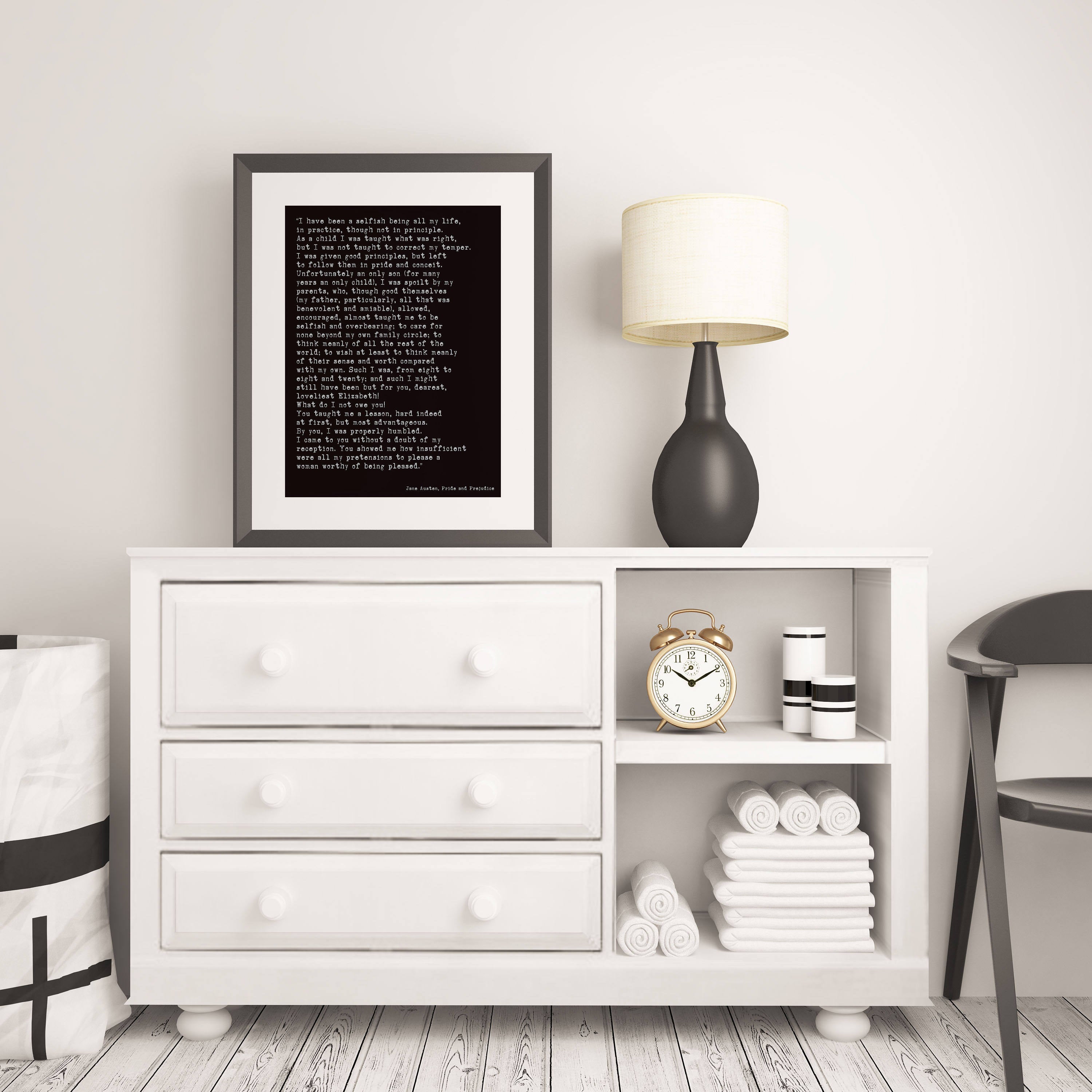Jane Austen Pride & Prejudice Print - BookQuoteDecor