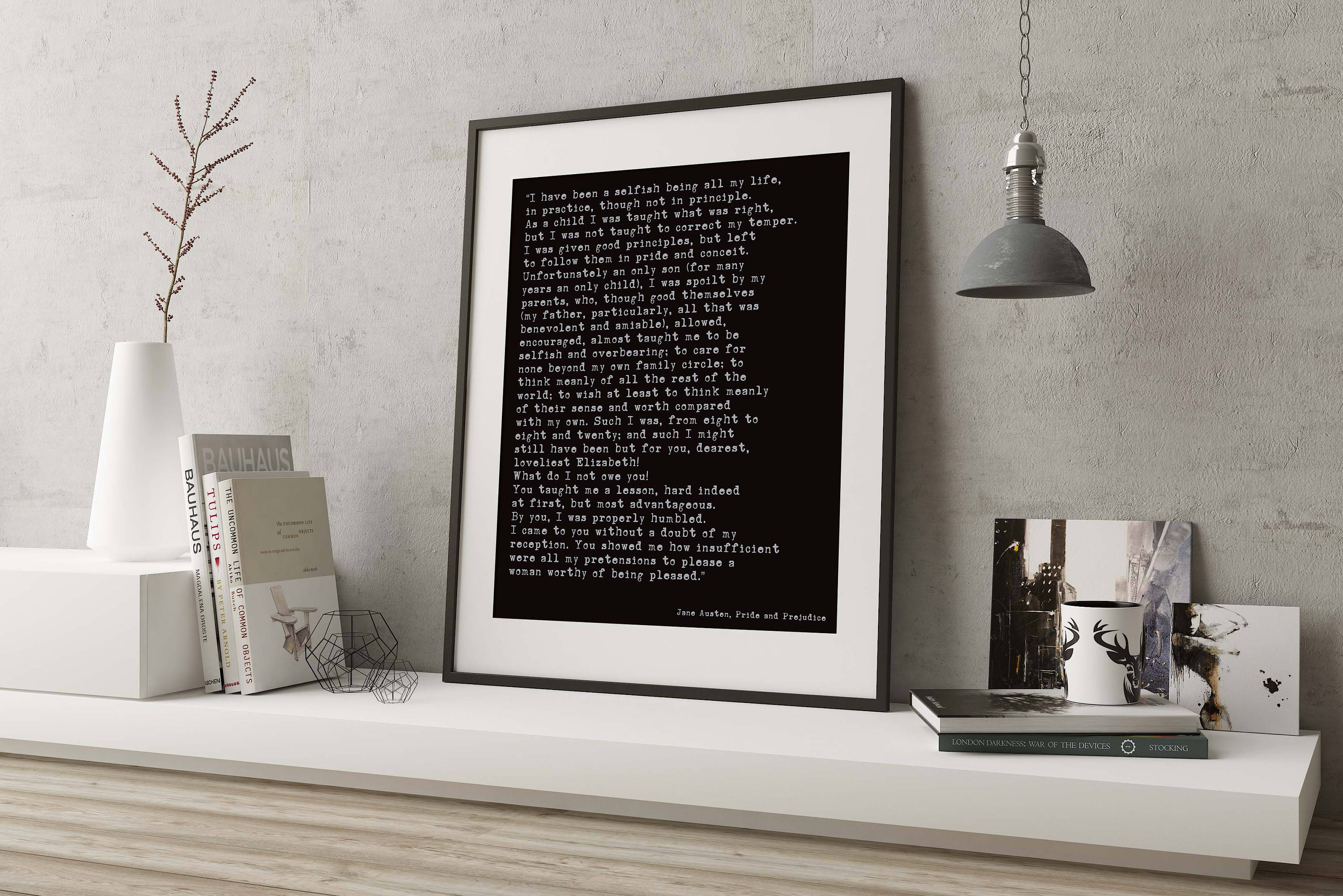 Jane Austen Pride & Prejudice Print - BookQuoteDecor