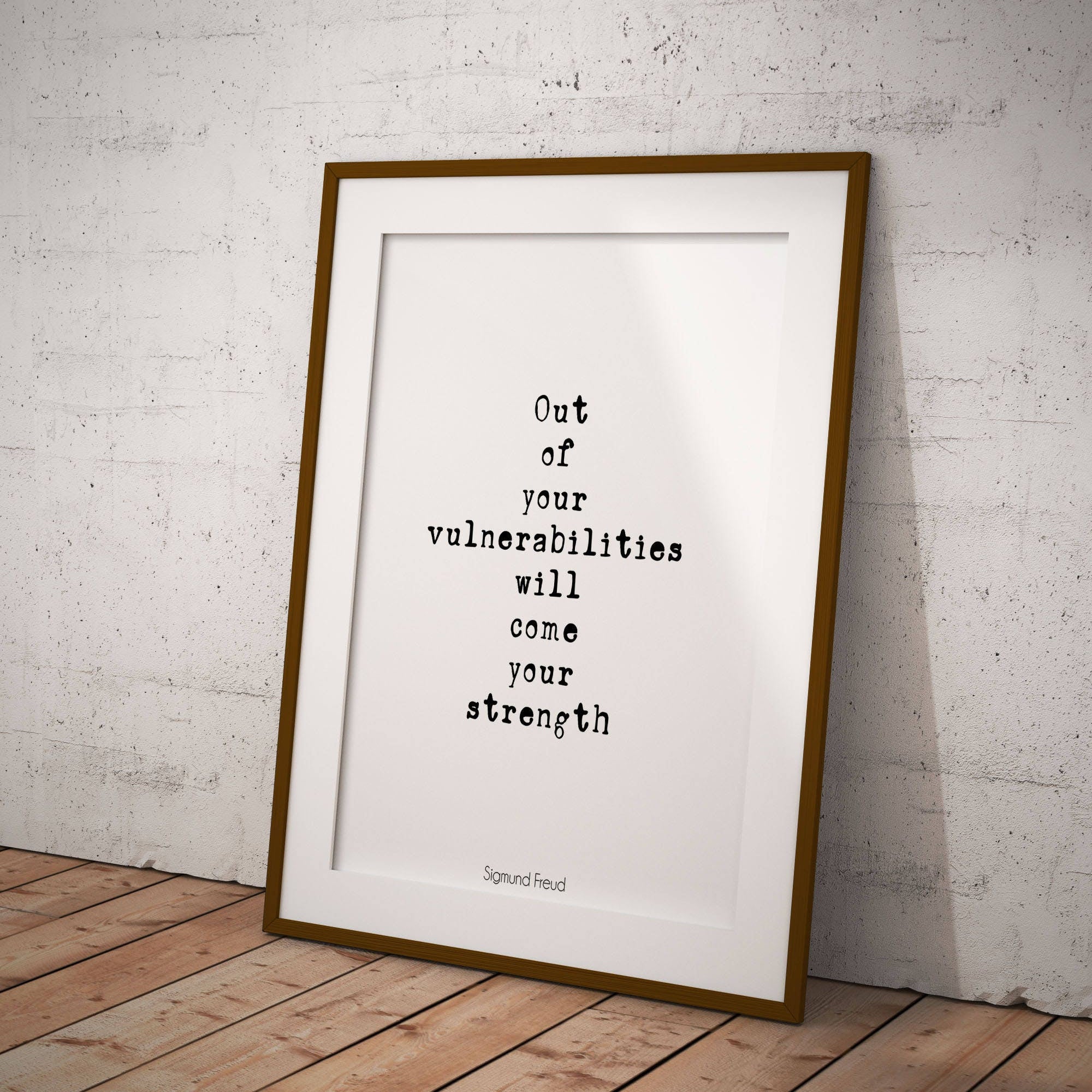 Motivation Print with Sigmund Freud Quote, Inspirational Poster