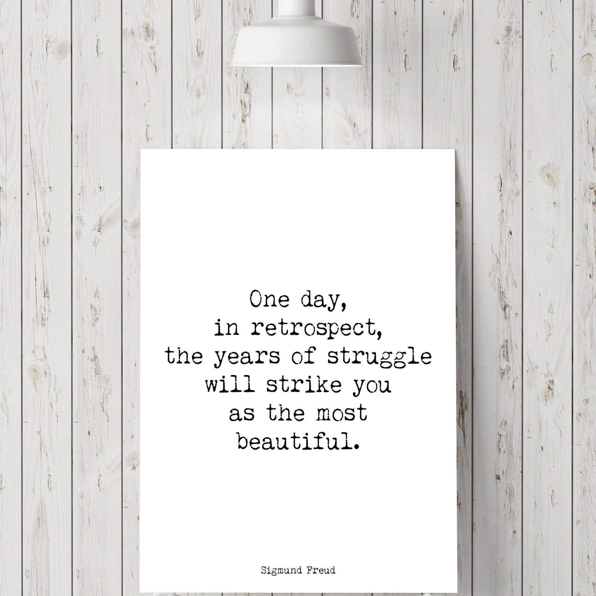 Sigmund Freud Quote Print in Black & White, Psychology Art Print