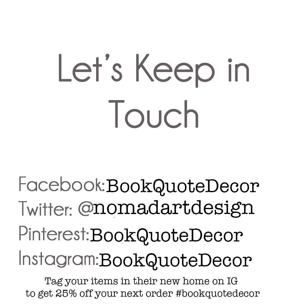 Dickens Quote Office Wall Art - BookQuoteDecor