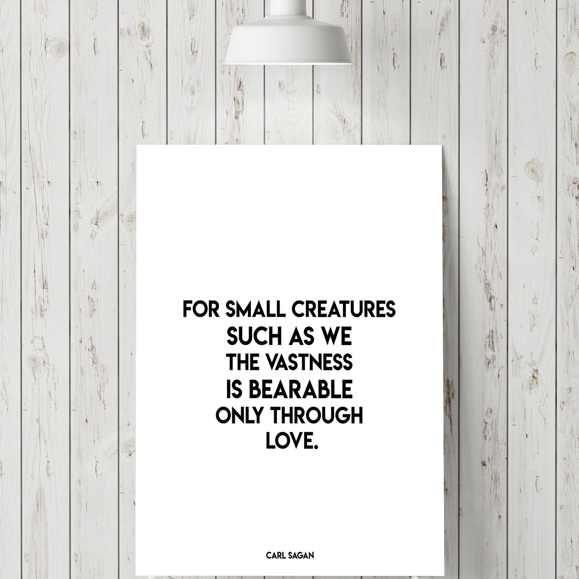 Carl Sagan Love Quote Print - BookQuoteDecor
