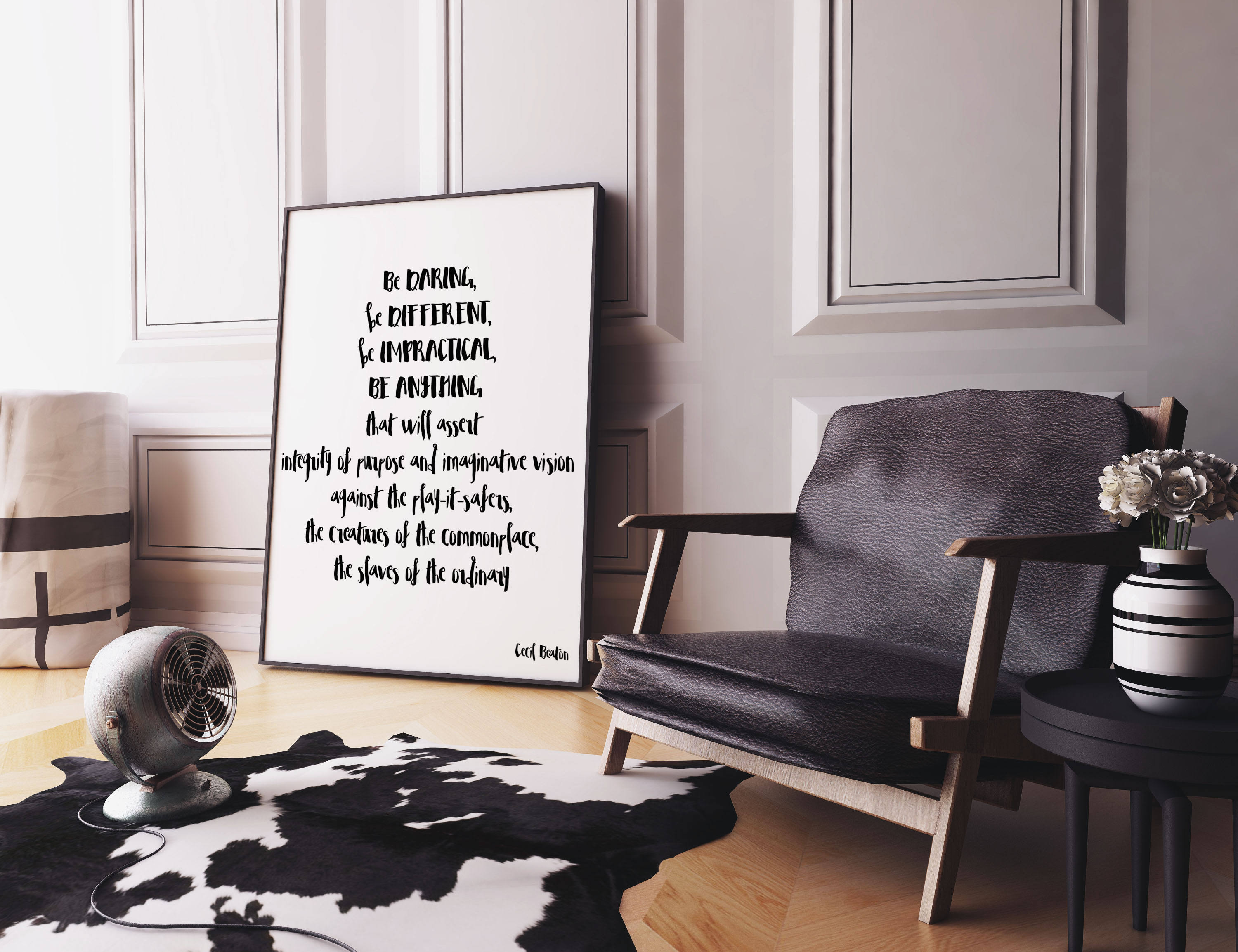Be daring Be Different Framed Print - BookQuoteDecor