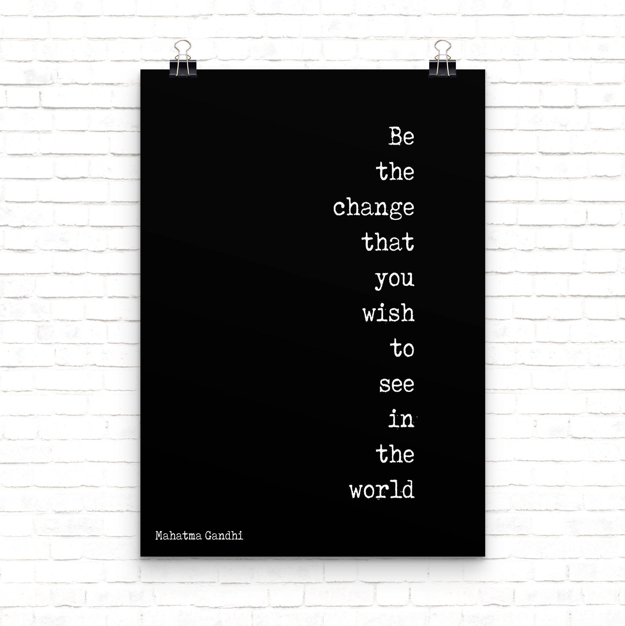 Gandhi Quote Print - BookQuoteDecor