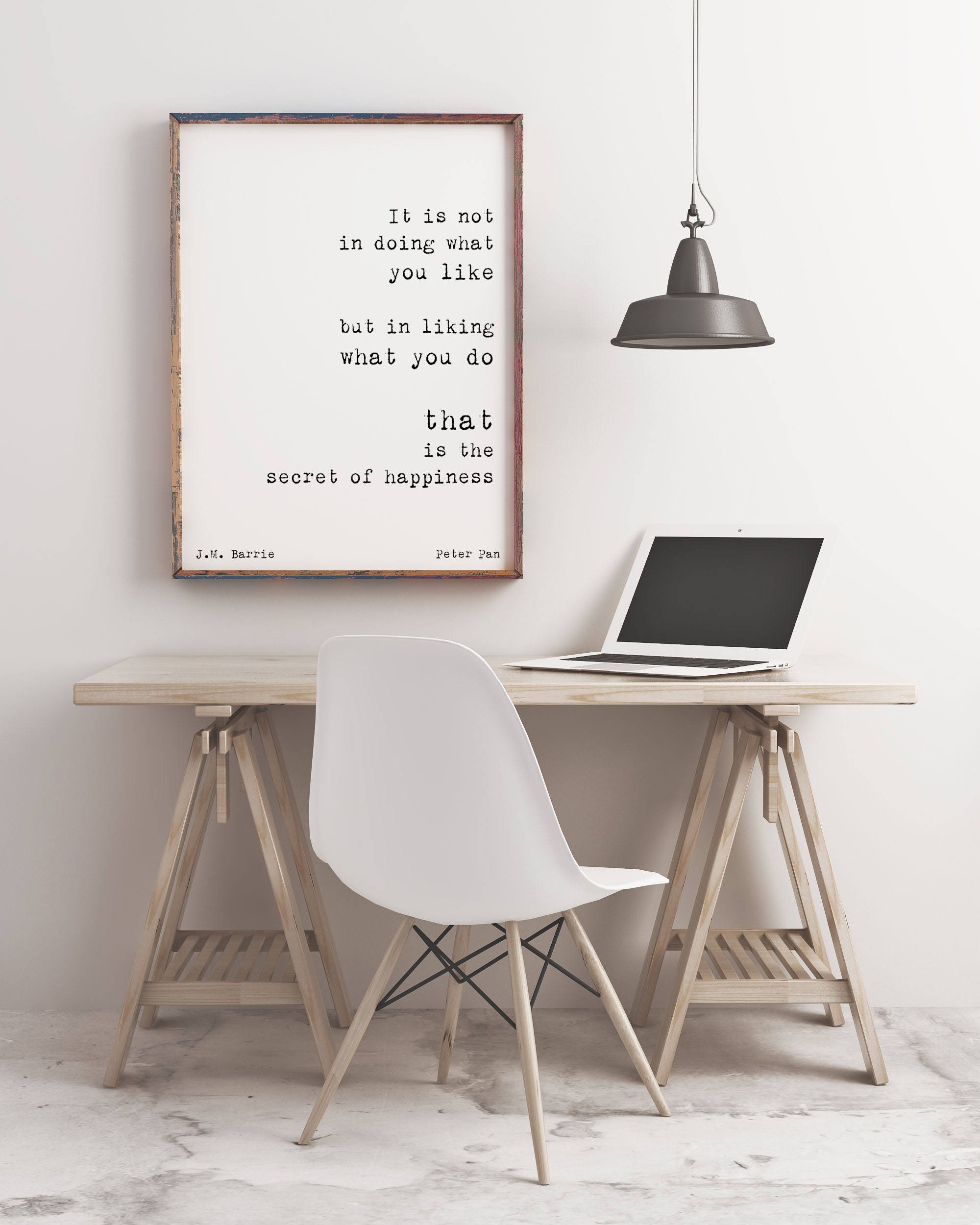 Secret Of Happiness Peter Pan Print, Unframed Black And White Art