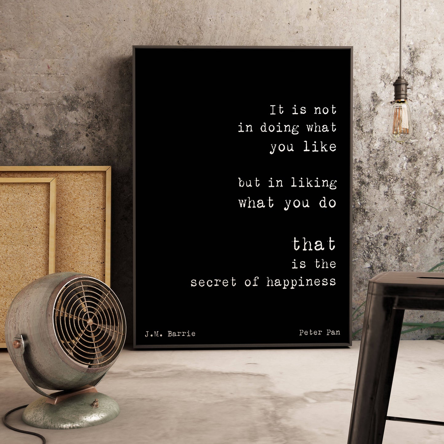 Peter Pan Print, Motivational Poster, Happy Quote Wall Art, Peter Pan Quote, Positive Wall Art, Unframed Bedroom Print, Secret Of Happiness - BookQuoteDecor