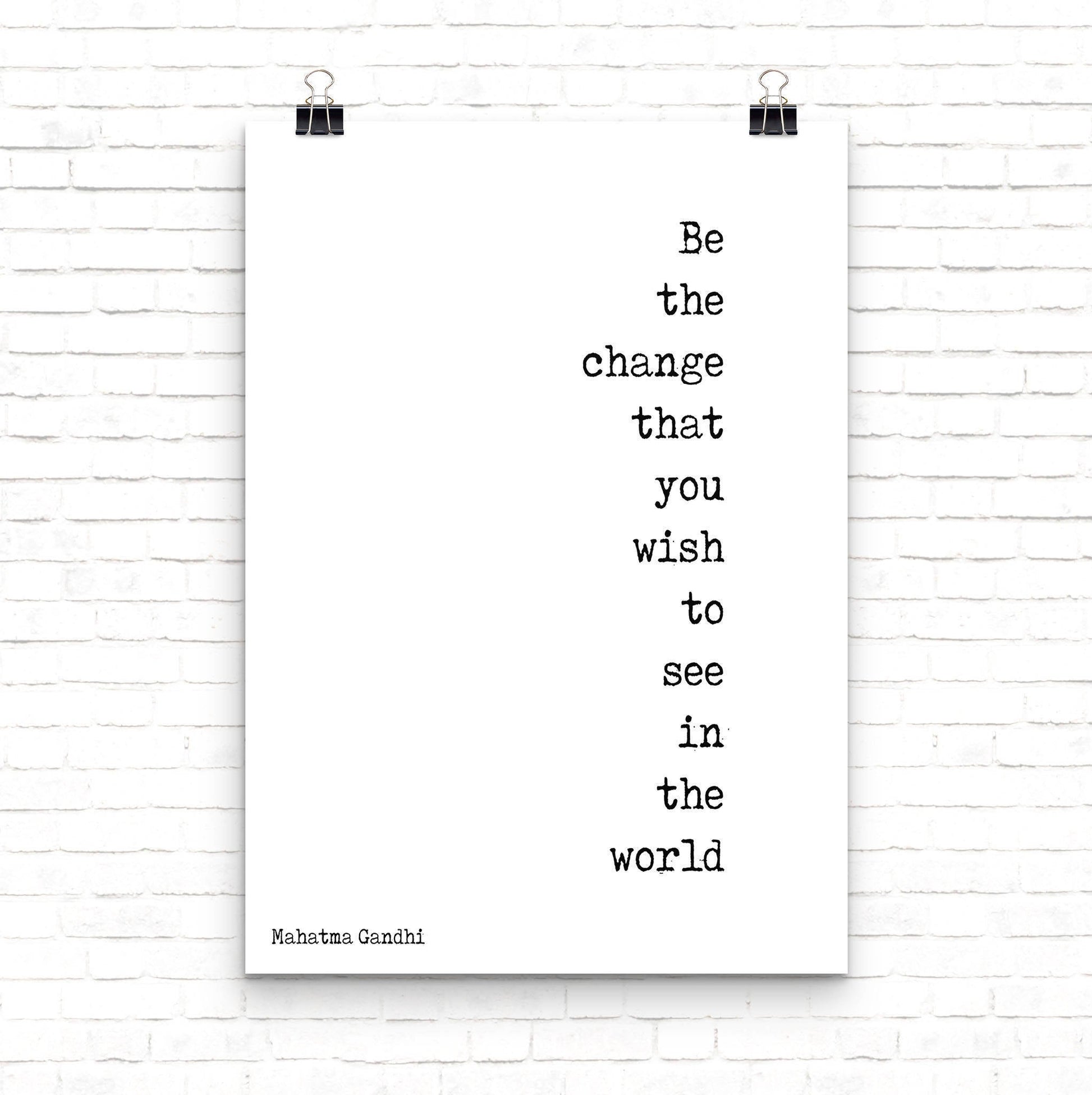 Gandhi Quote Print - BookQuoteDecor