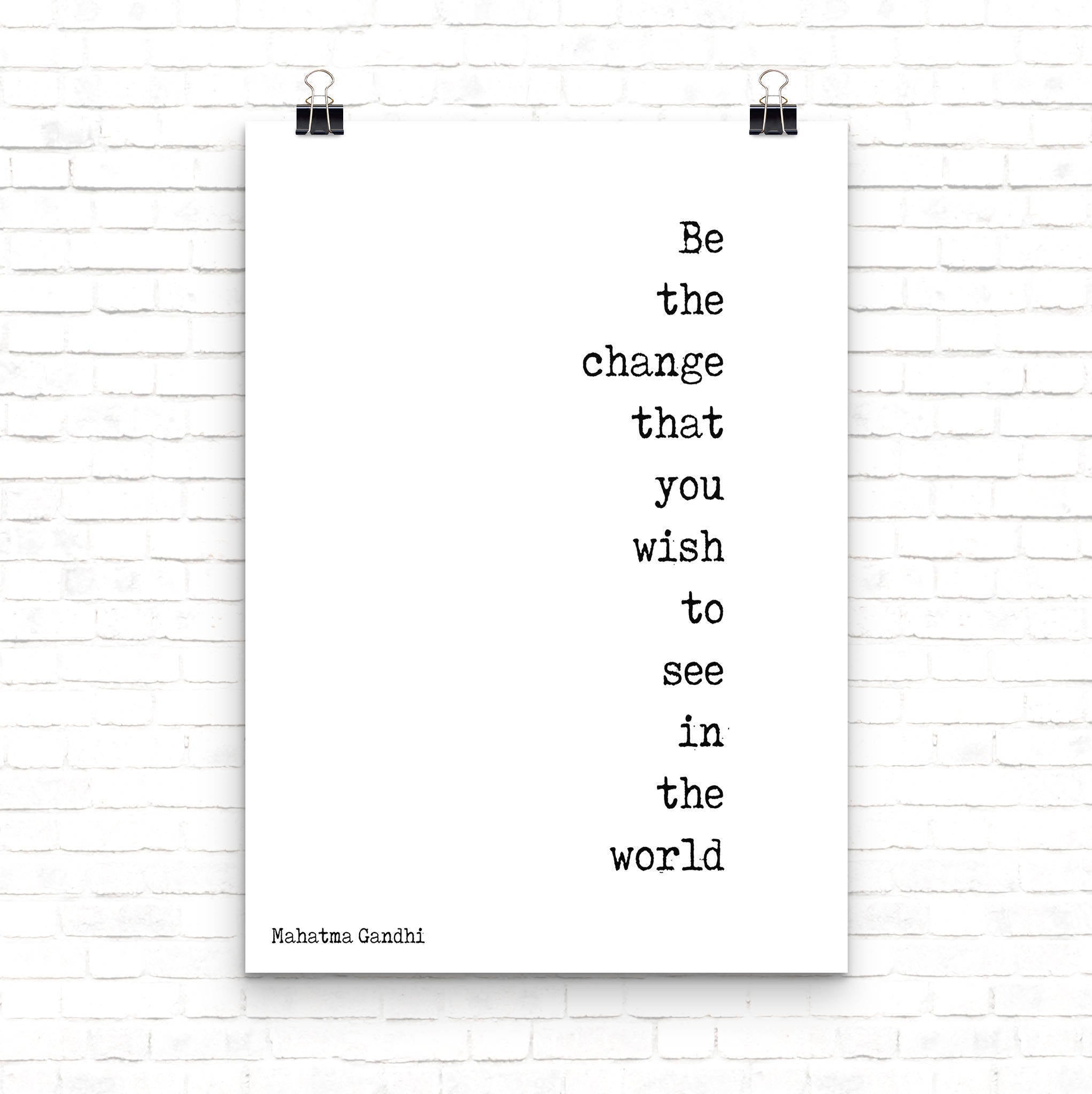 Gandhi Quote Print - BookQuoteDecor