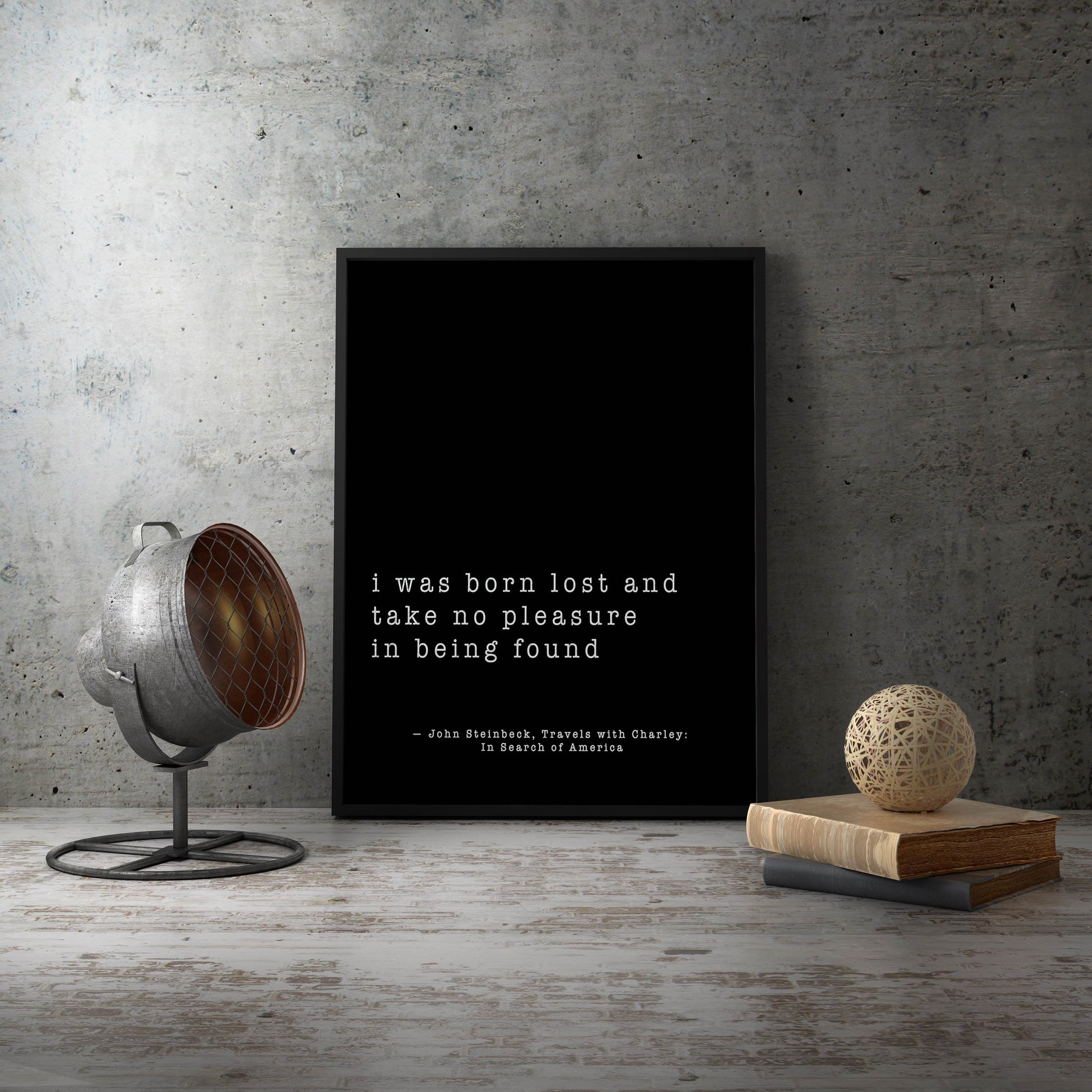 John Steinbeck Quote Art Print - BookQuoteDecor