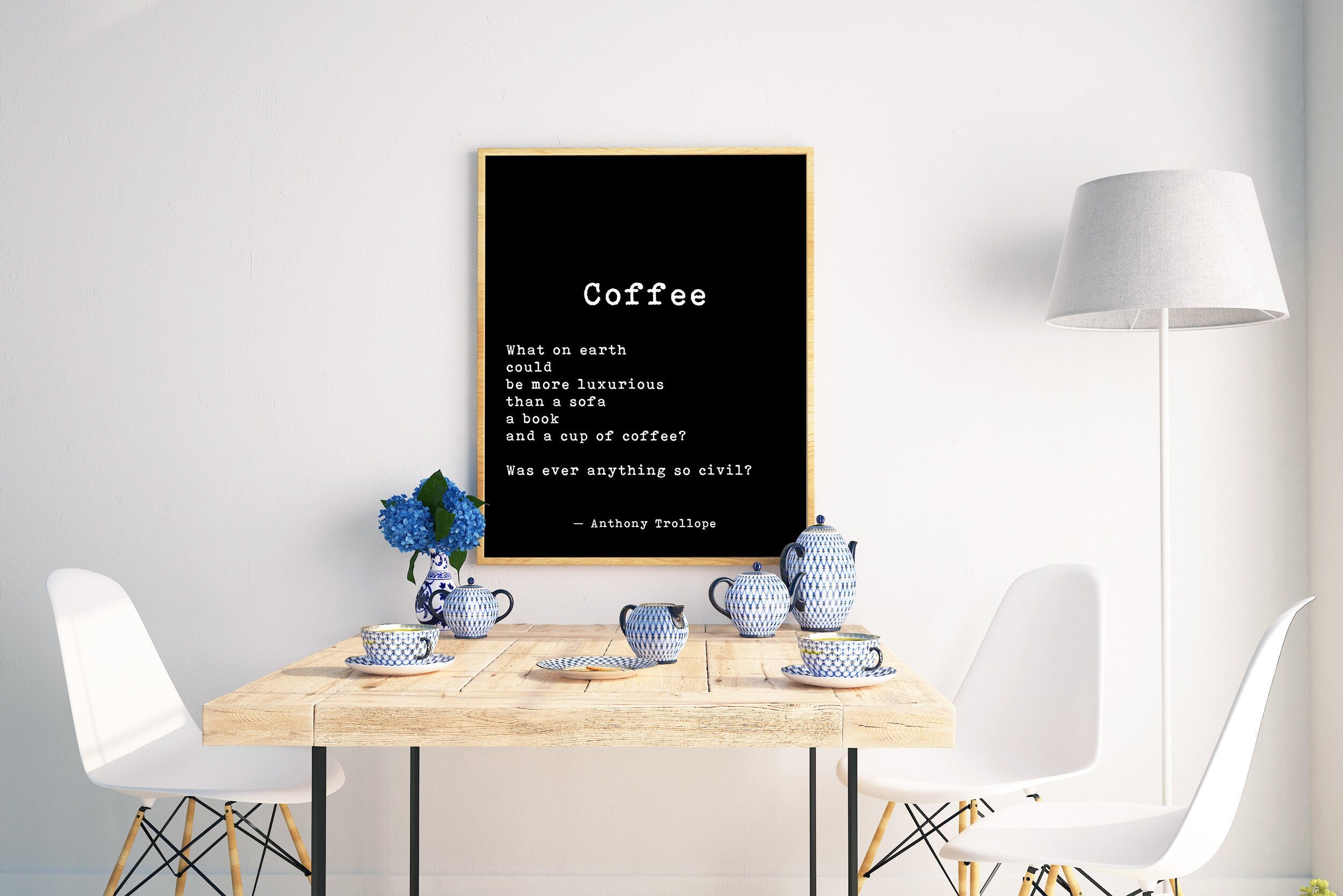 Coffee Quote Print, Anthony Trollope
