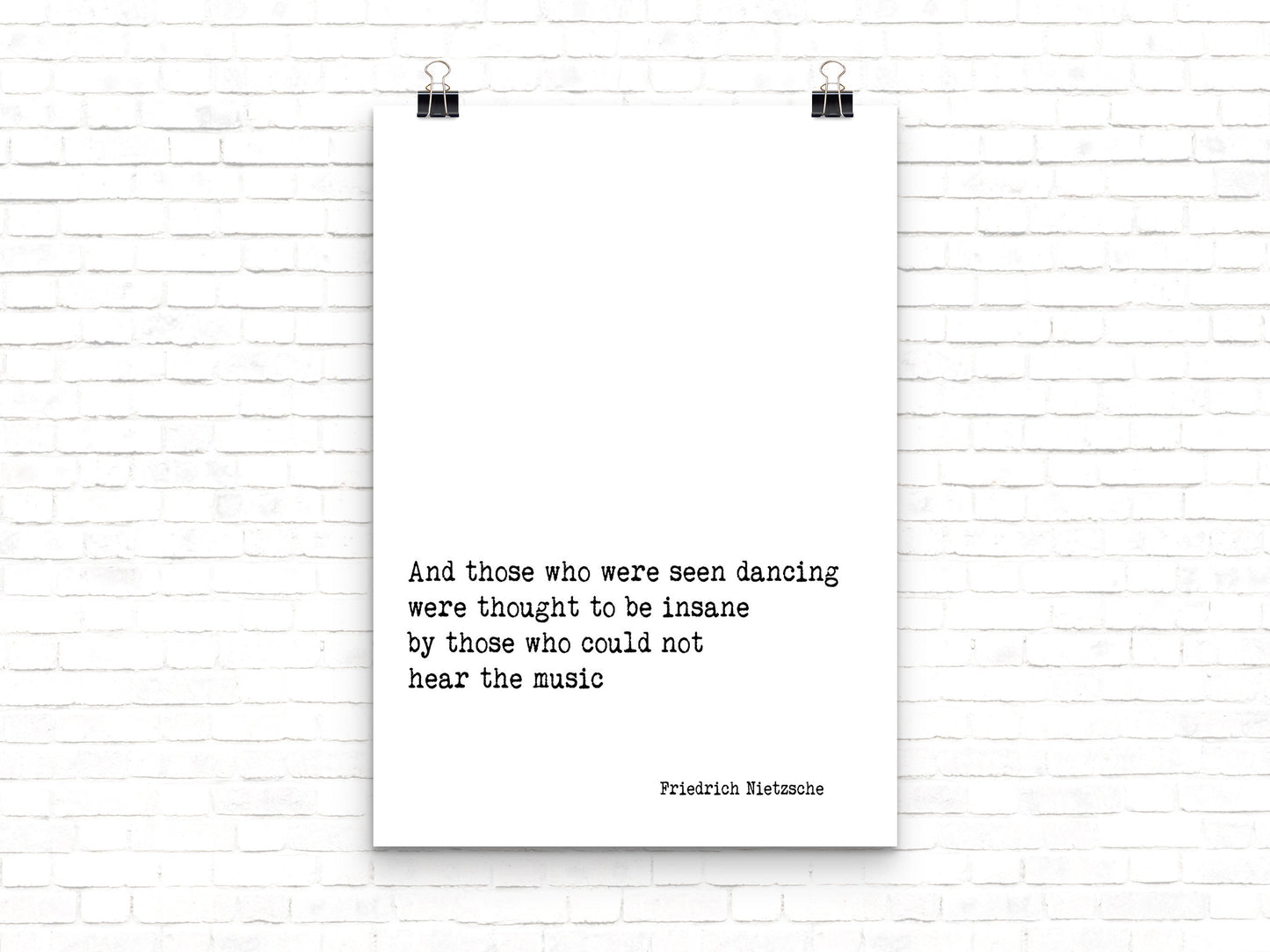 Friedrich Nietzsche Quote Print - BookQuoteDecor
