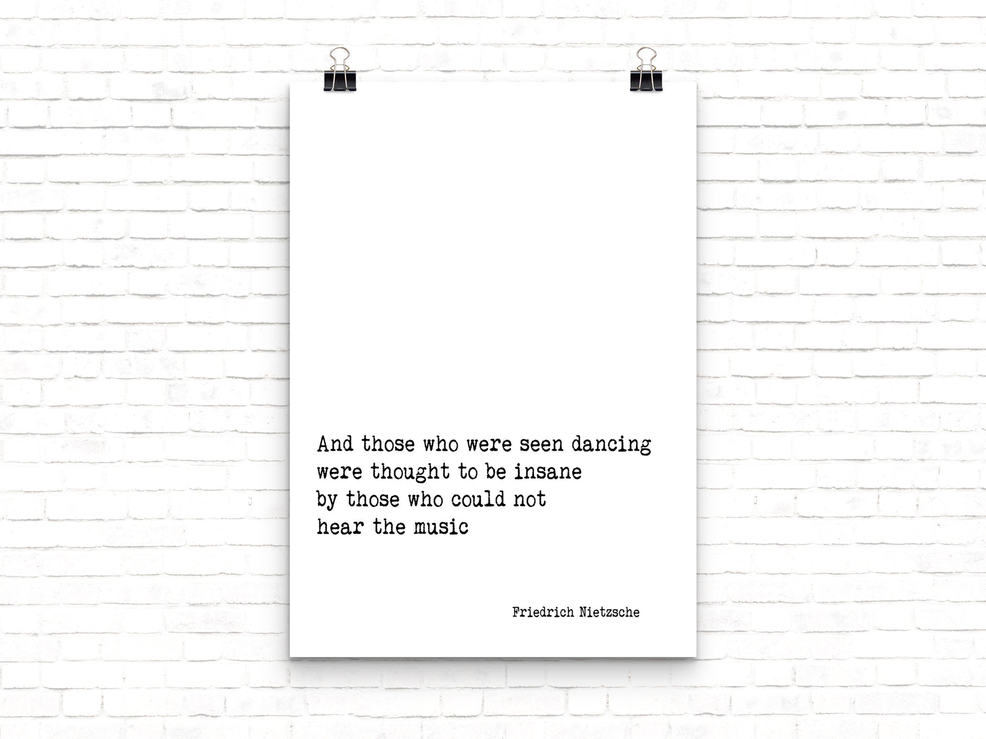 Friedrich Nietzsche Quote Print - BookQuoteDecor