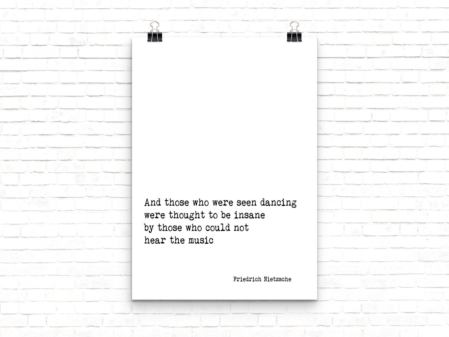 Friedrich Nietzsche Quote Print - BookQuoteDecor
