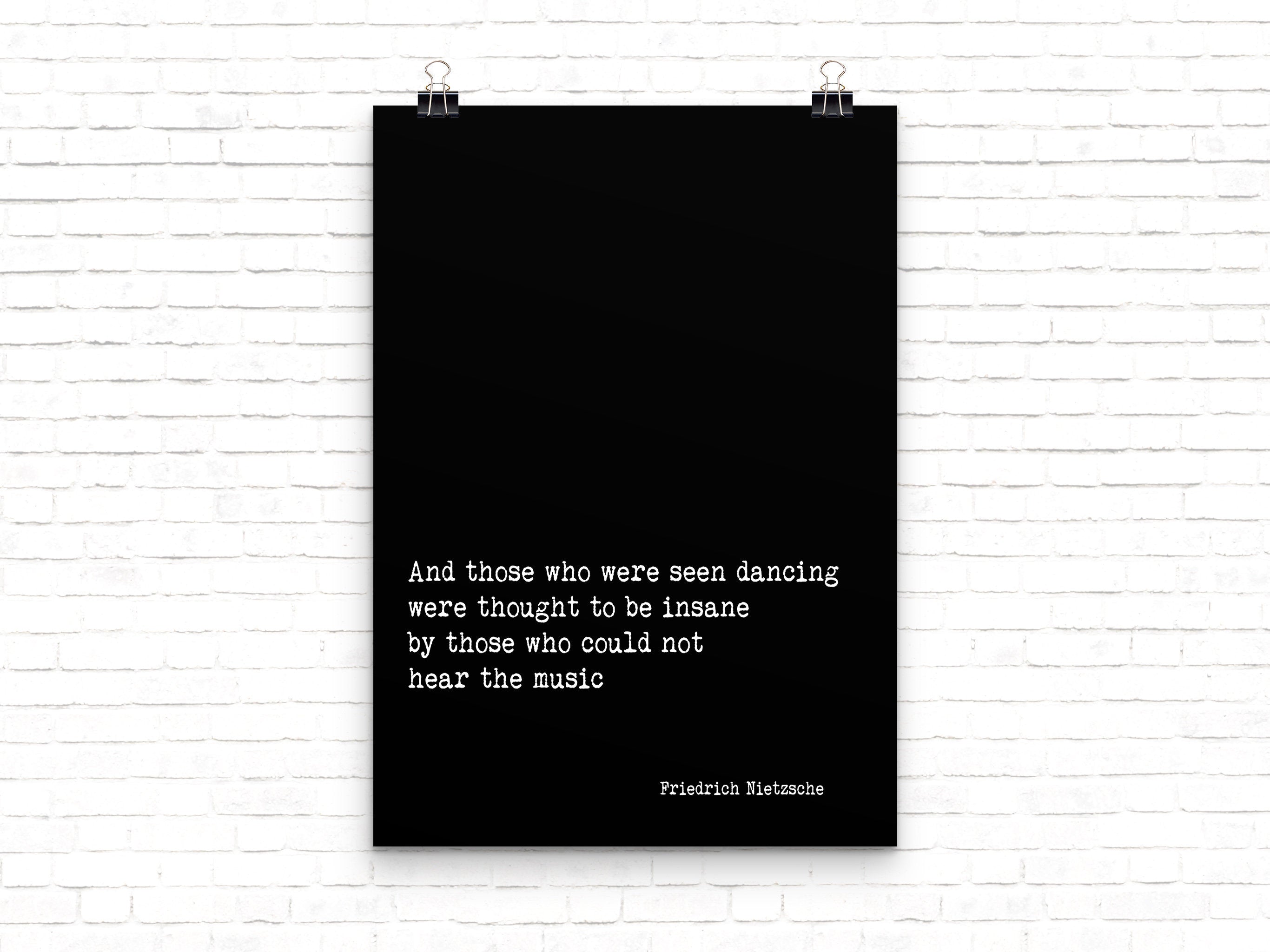 Friedrich Nietzsche Quote Print - BookQuoteDecor