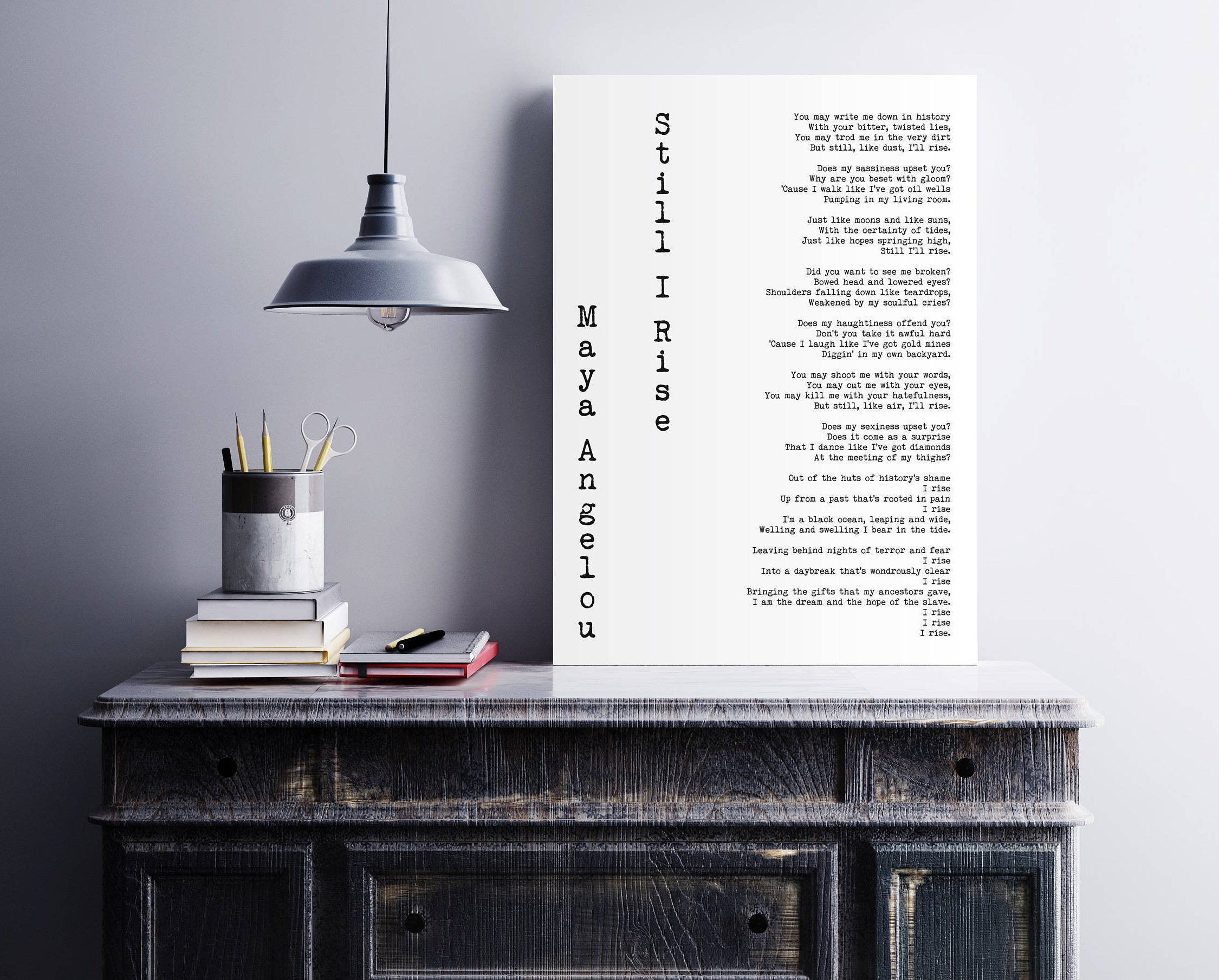 Maya Angelou Still I Rise Print - BookQuoteDecor