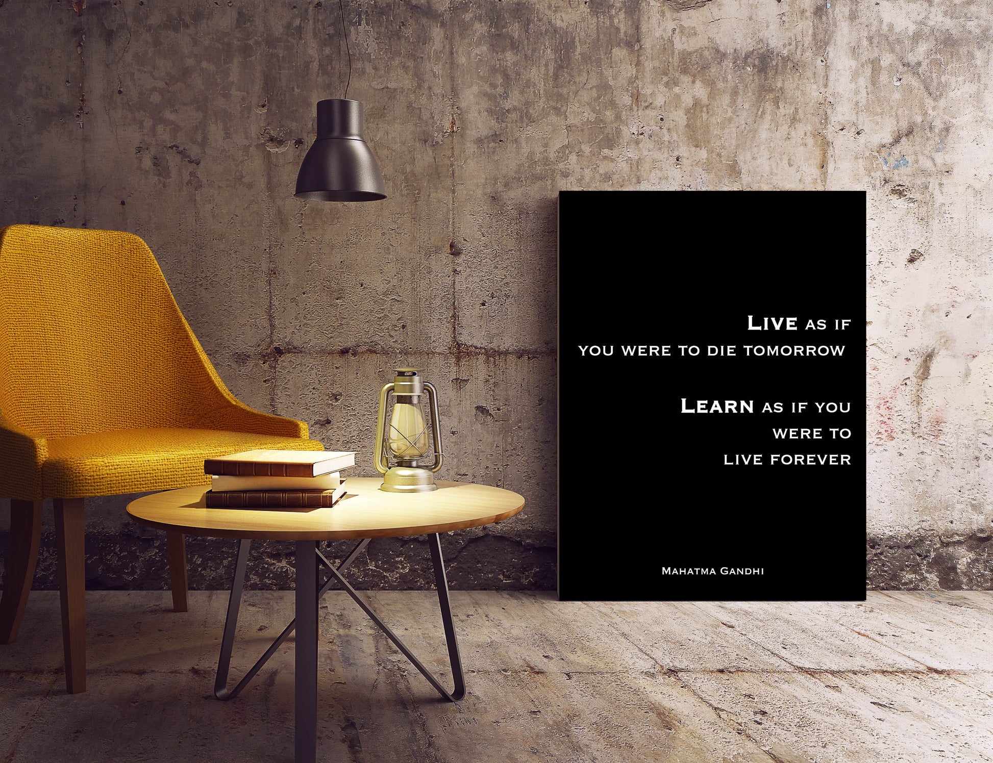 Gandhi Quote Print, Black & White