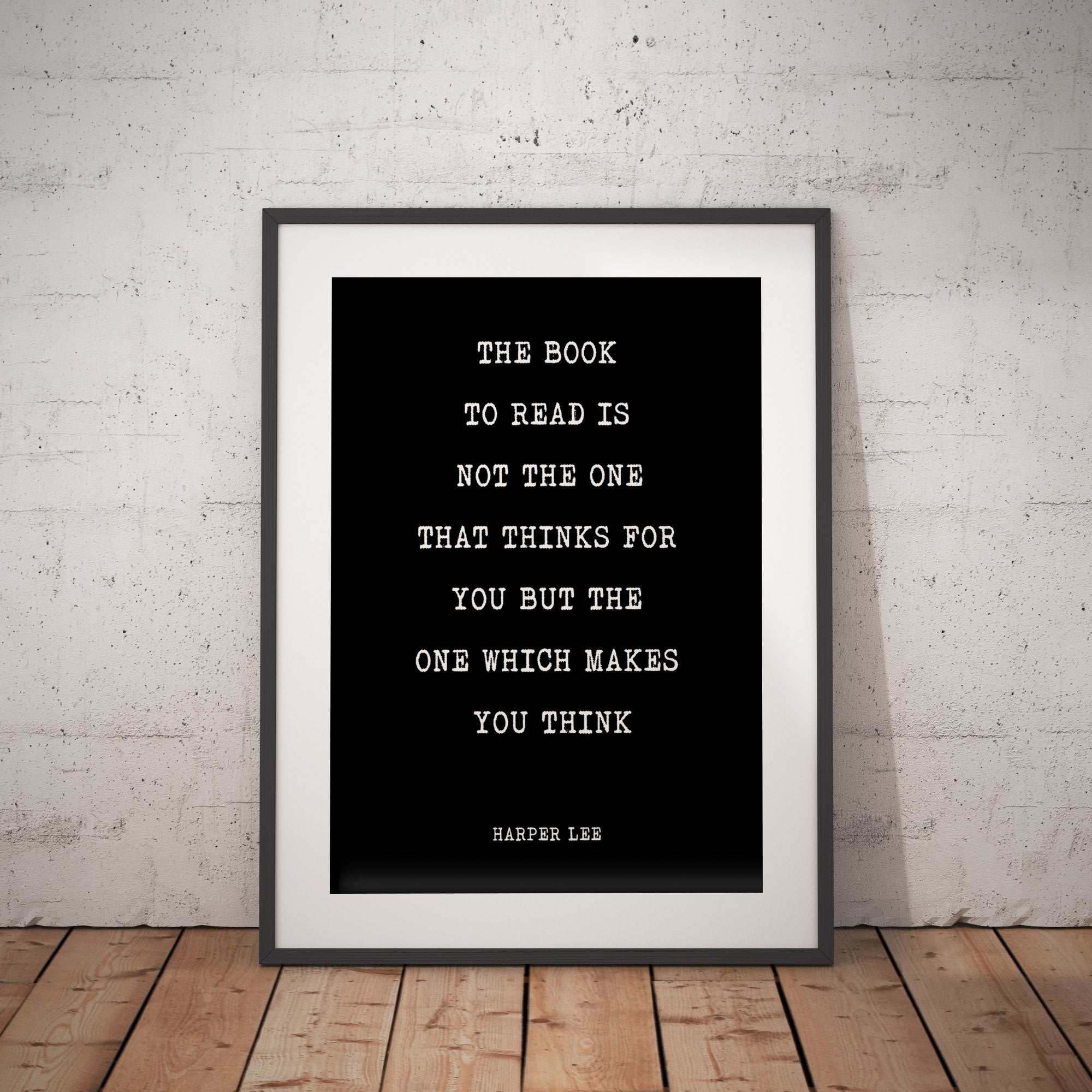 The Book to Read Harper Lee Inspirational Print, To Kill a Mockingbird , Inspiring book lover gift, Minimalist poster Unframed - BookQuoteDecor