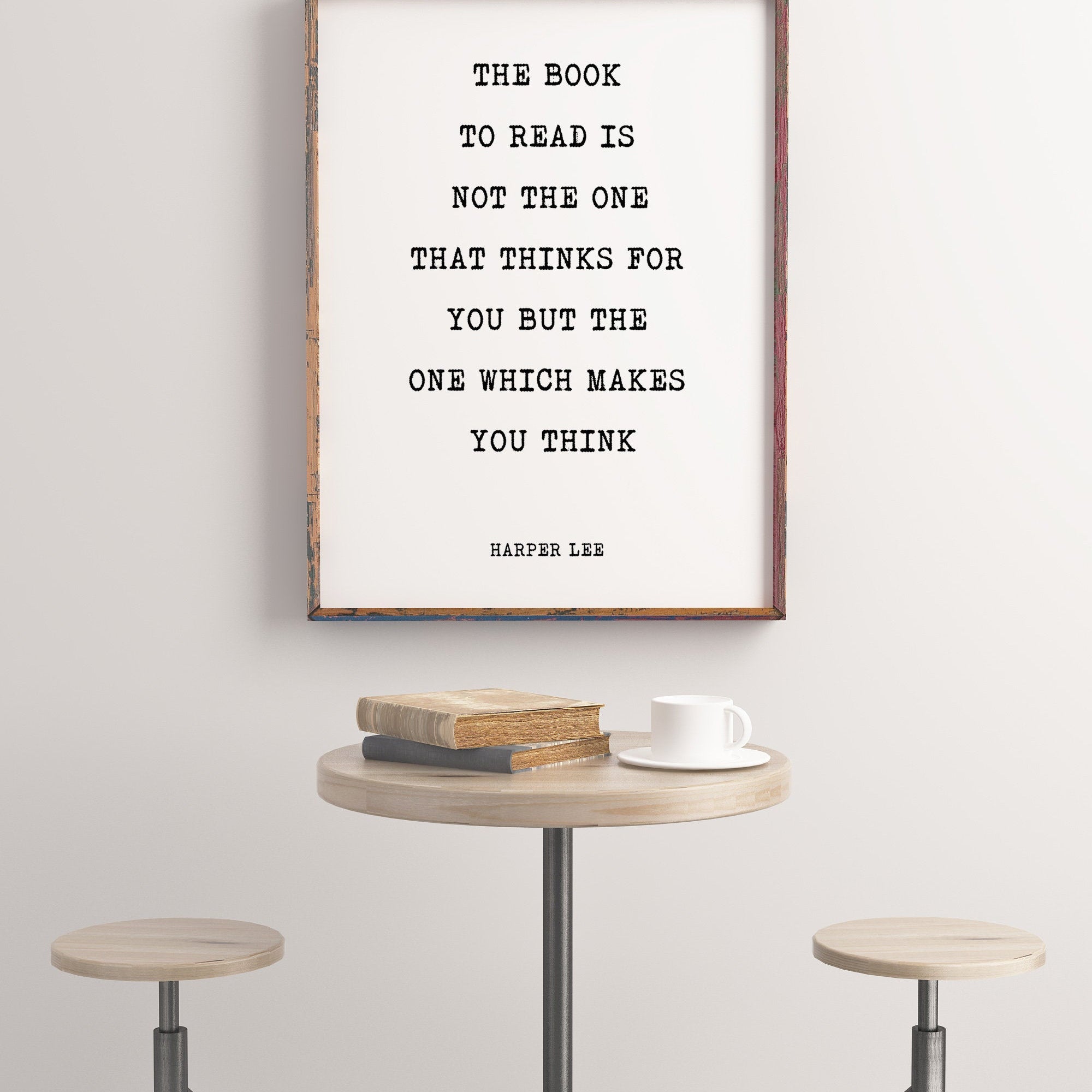 The Book to Read Harper Lee Inspirational Print, To Kill a Mockingbird , Inspiring book lover gift, Minimalist poster Unframed - BookQuoteDecor