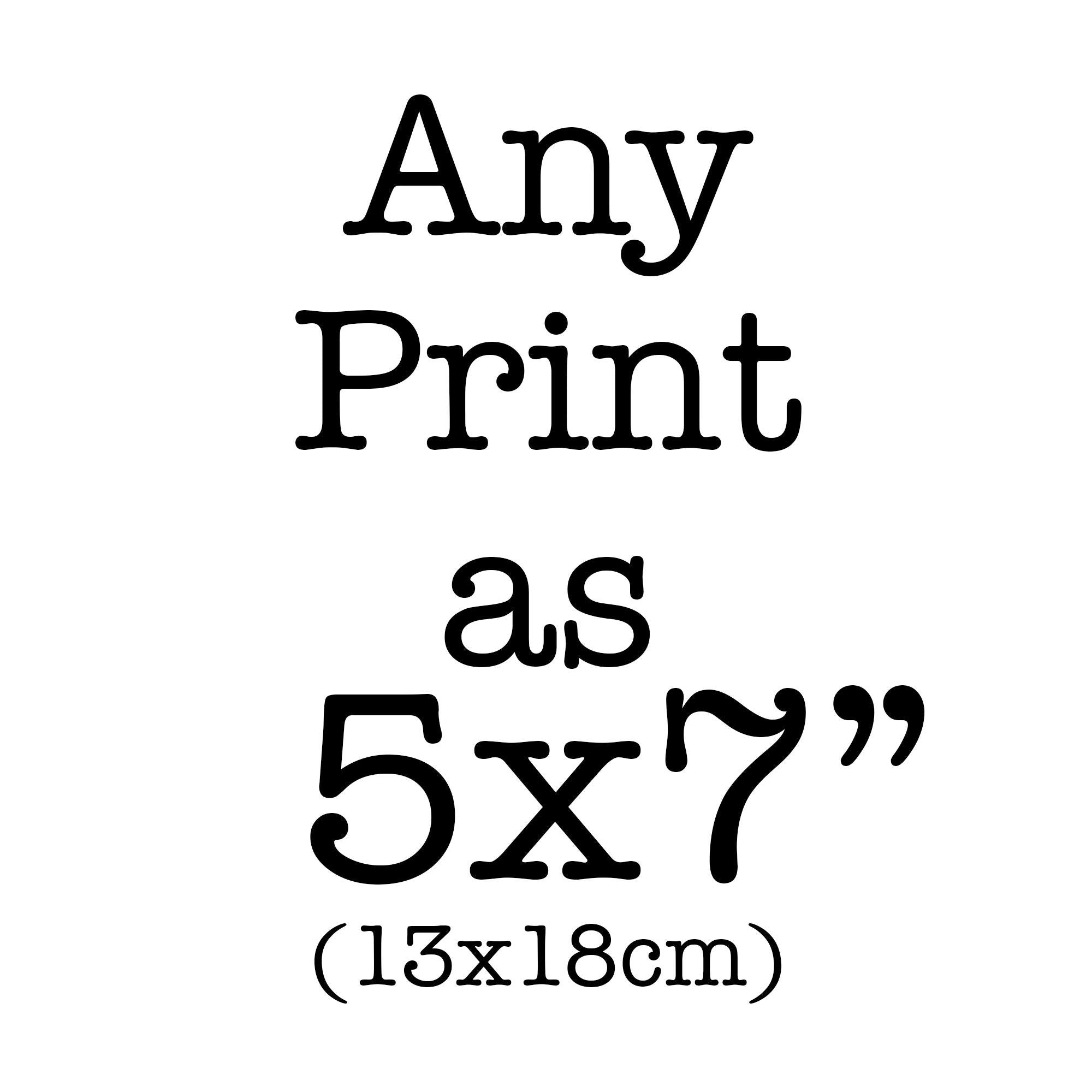 5x7 Art Print for Wall Decor in Black and White, Choose Any Print from Book Quote Decor