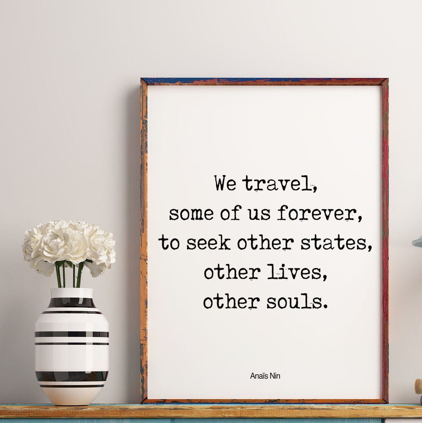 Anais Nin Travel Quote Wall Art - BookQuoteDecor