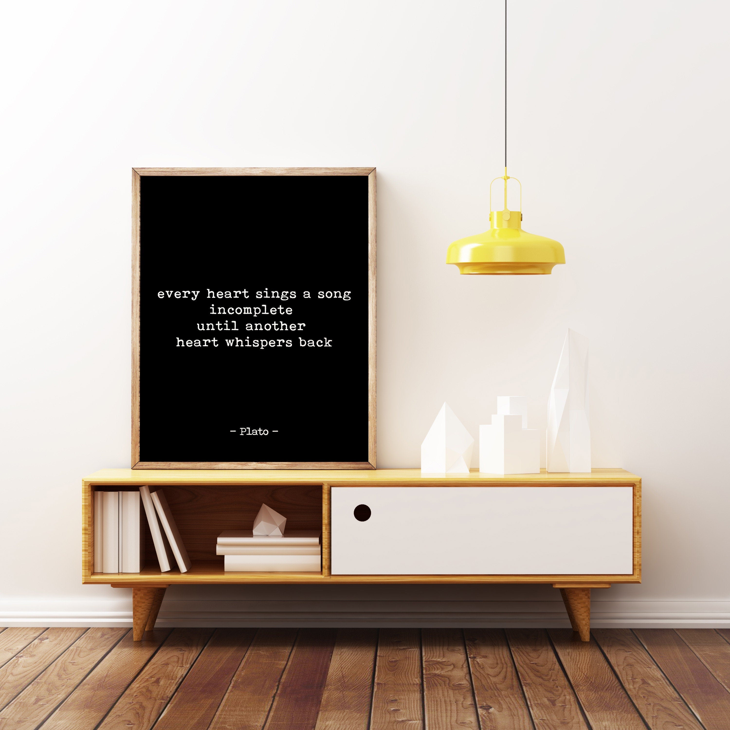 Plato Quote Print , Every heart sings a song