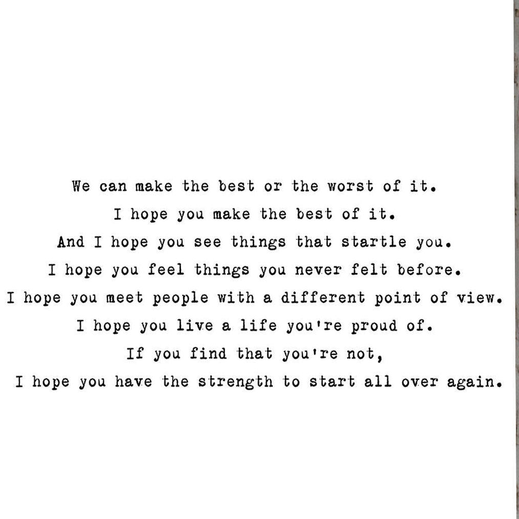 F Scott Fitzgerald Print Make The Best Of It - BookQuoteDecor