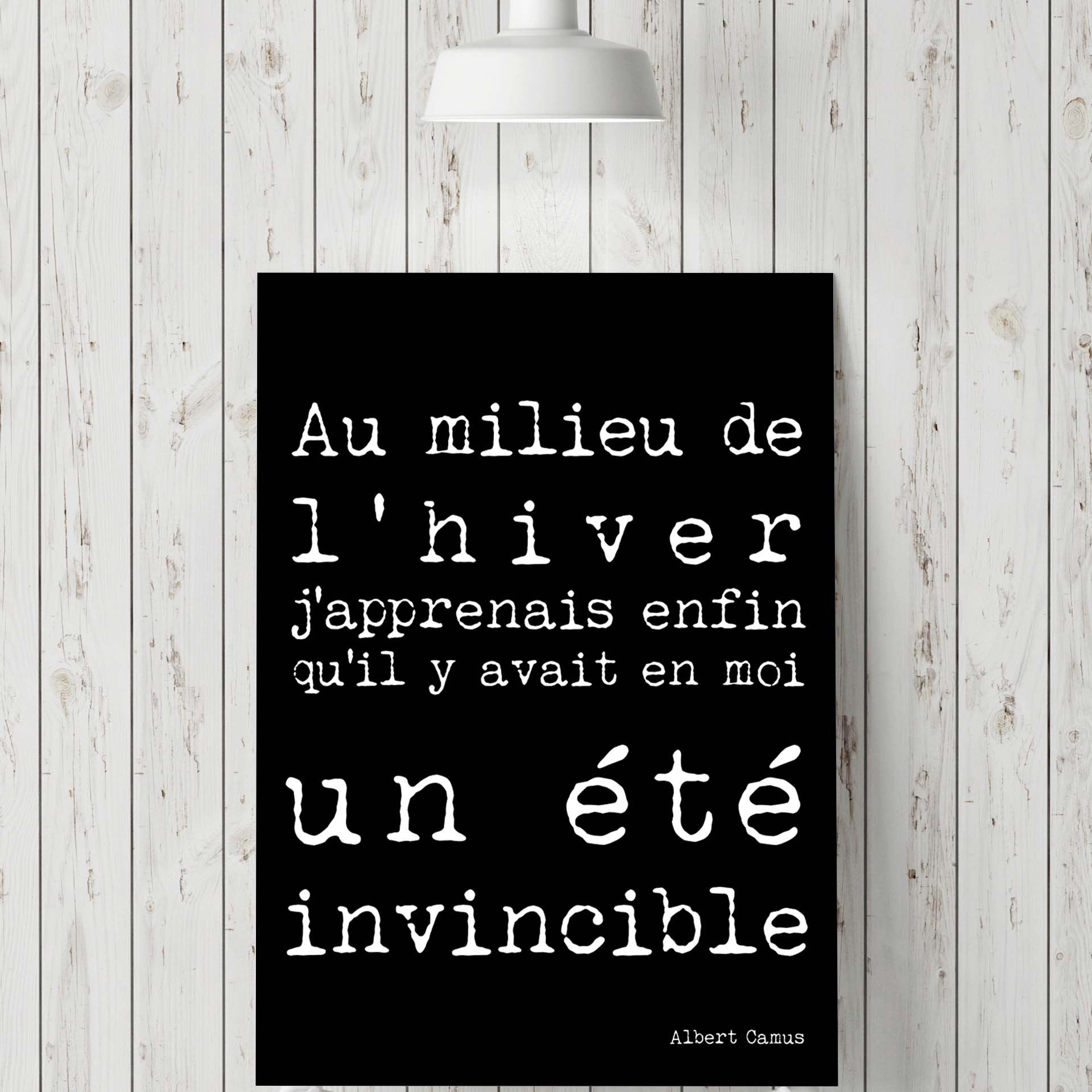 Albert Camus Quote Print in French - BookQuoteDecor