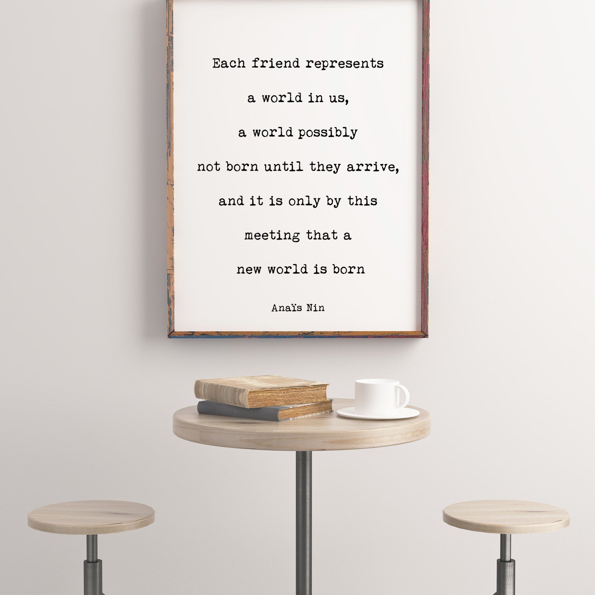 Anais Nin Friendship Quote Print - BookQuoteDecor