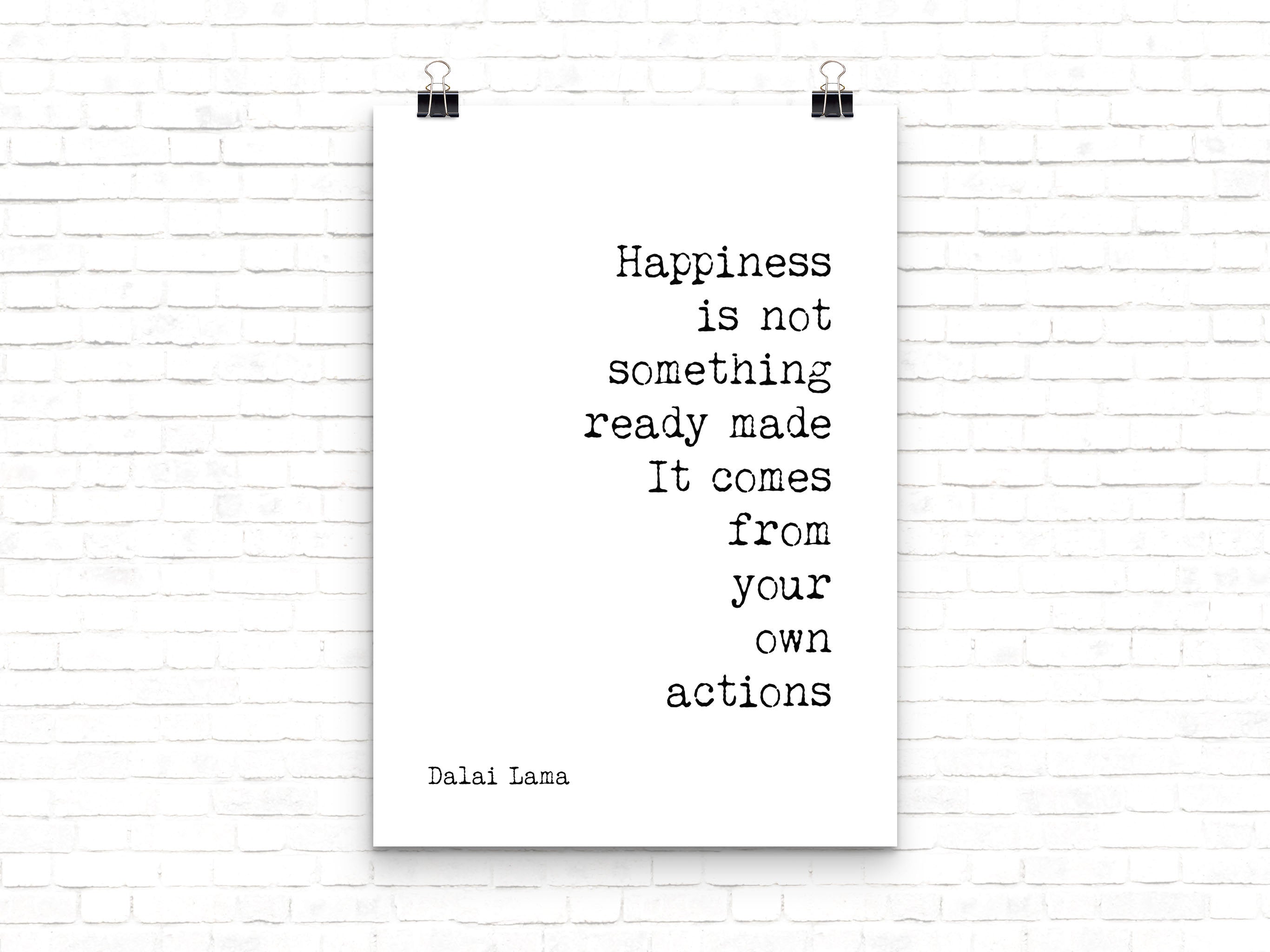 Dalai Lama Inspirational Print - BookQuoteDecor