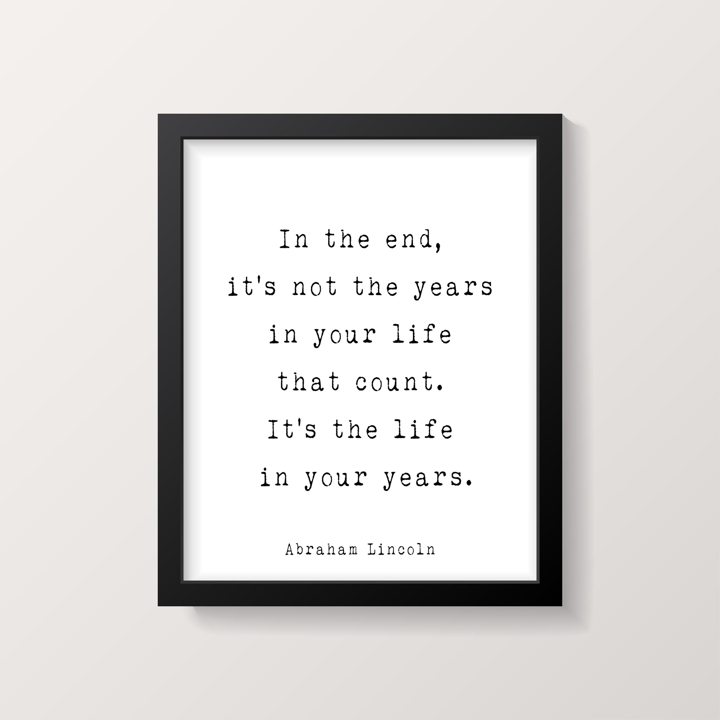 Abraham Lincoln Quote Print - BookQuoteDecor