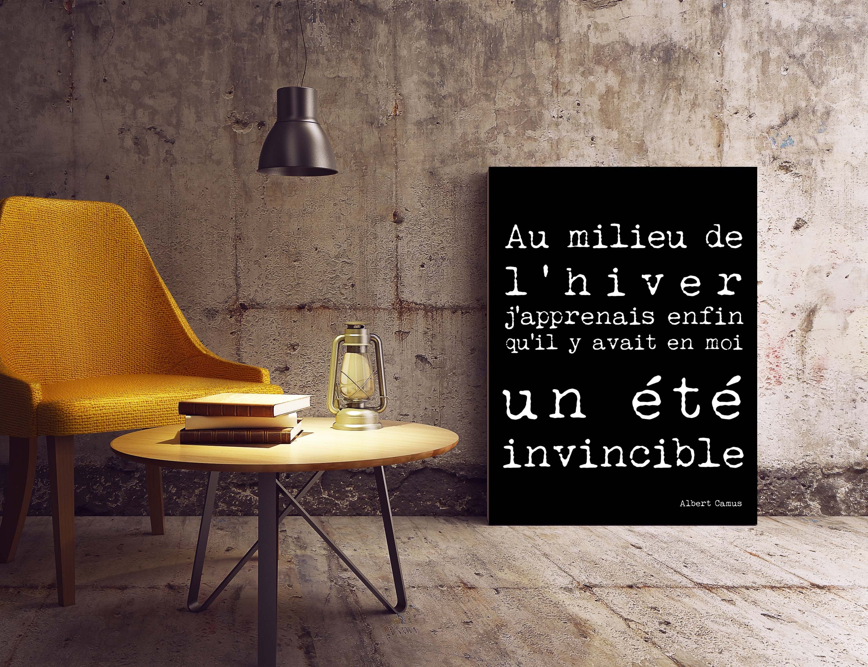 Albert Camus Quote Print in French - BookQuoteDecor