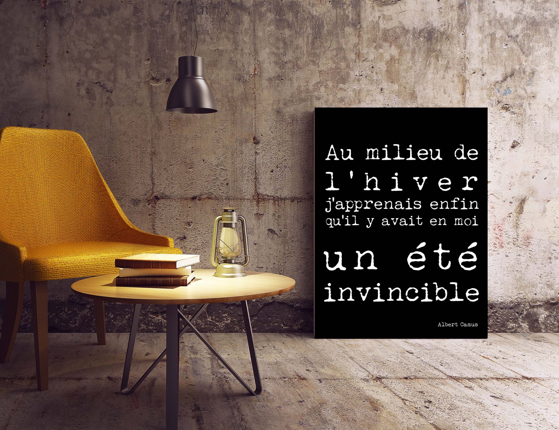Albert Camus Quote Print in French - BookQuoteDecor