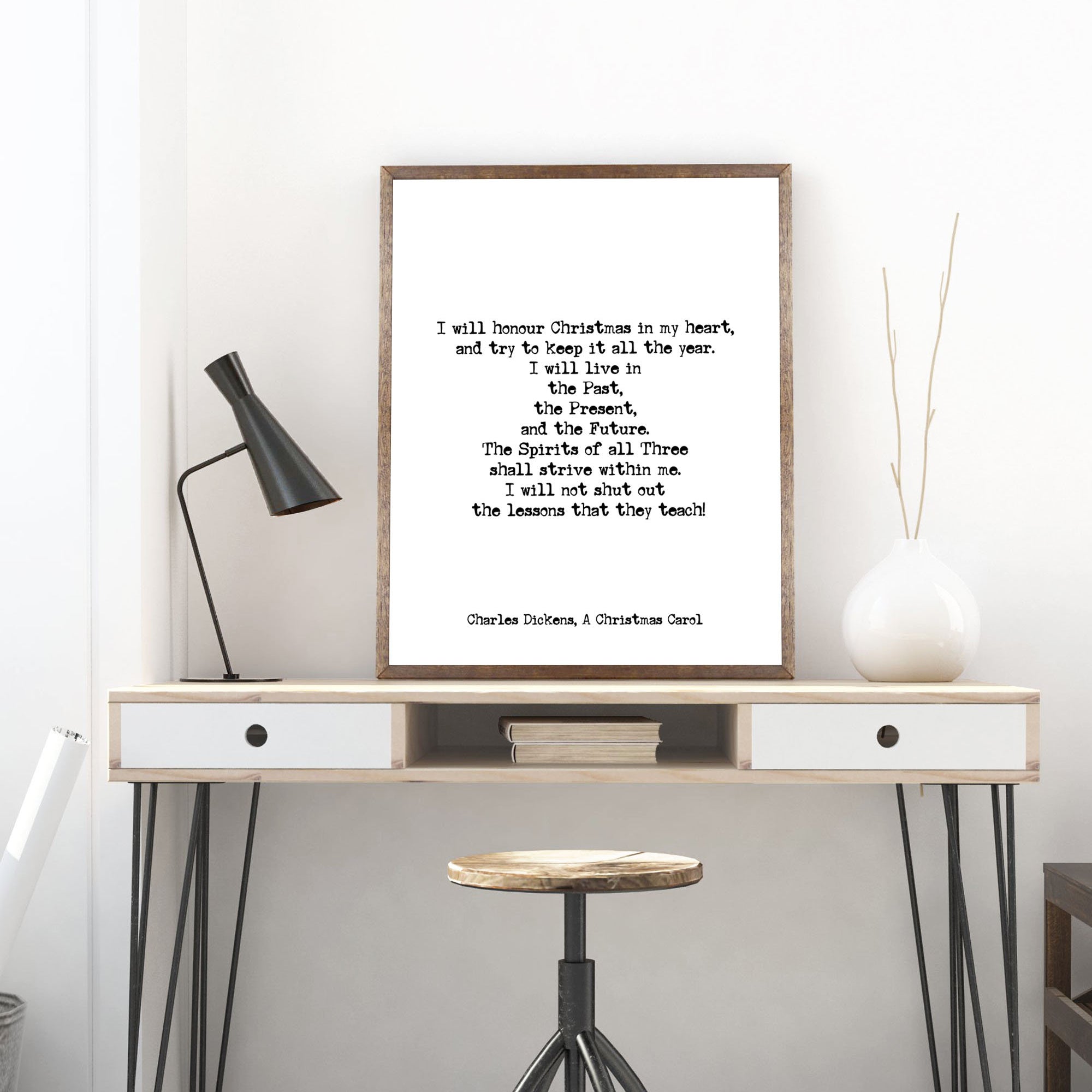 A Christmas Carol Quote Print - BookQuoteDecor