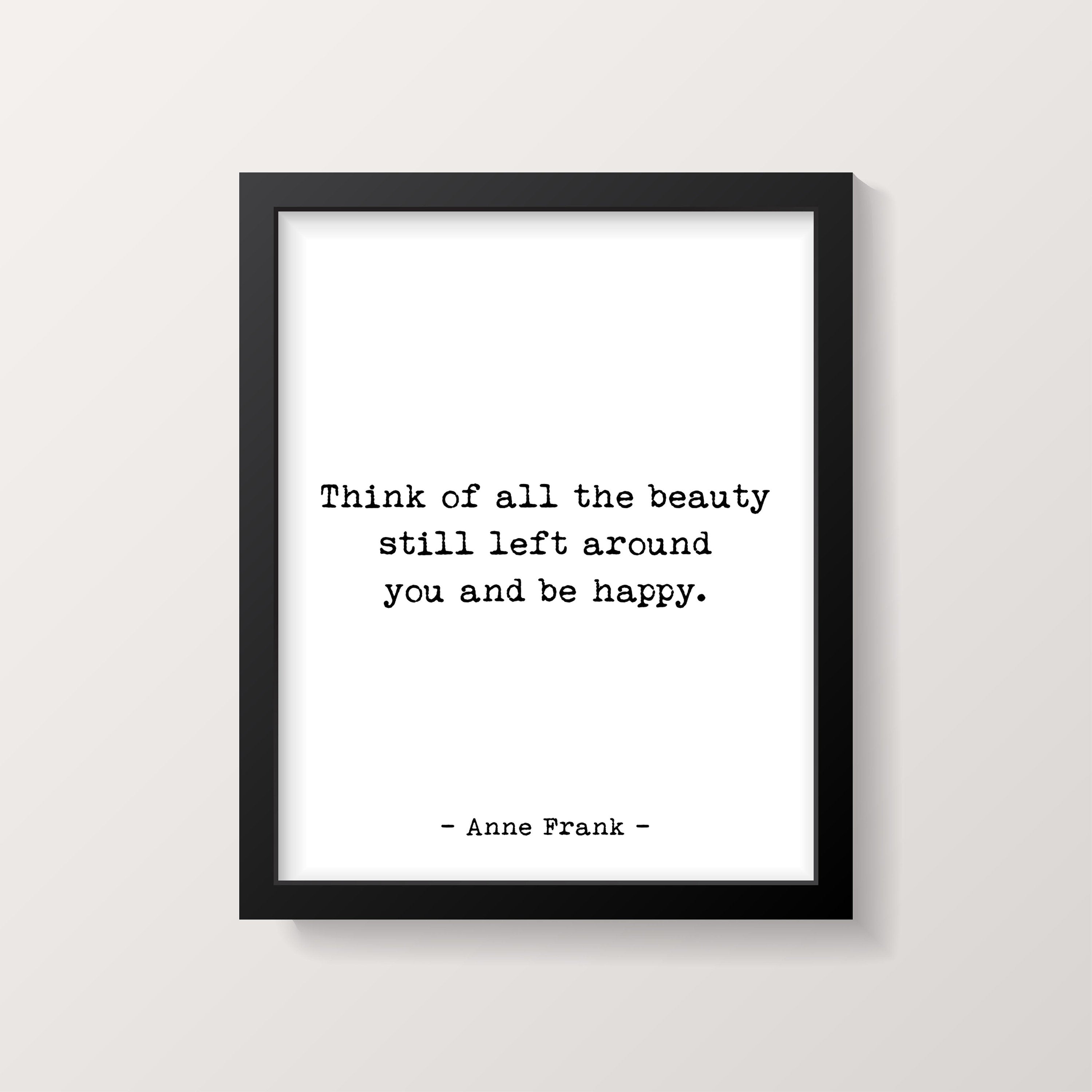 Anne Frank Quote Wall Art Print - BookQuoteDecor