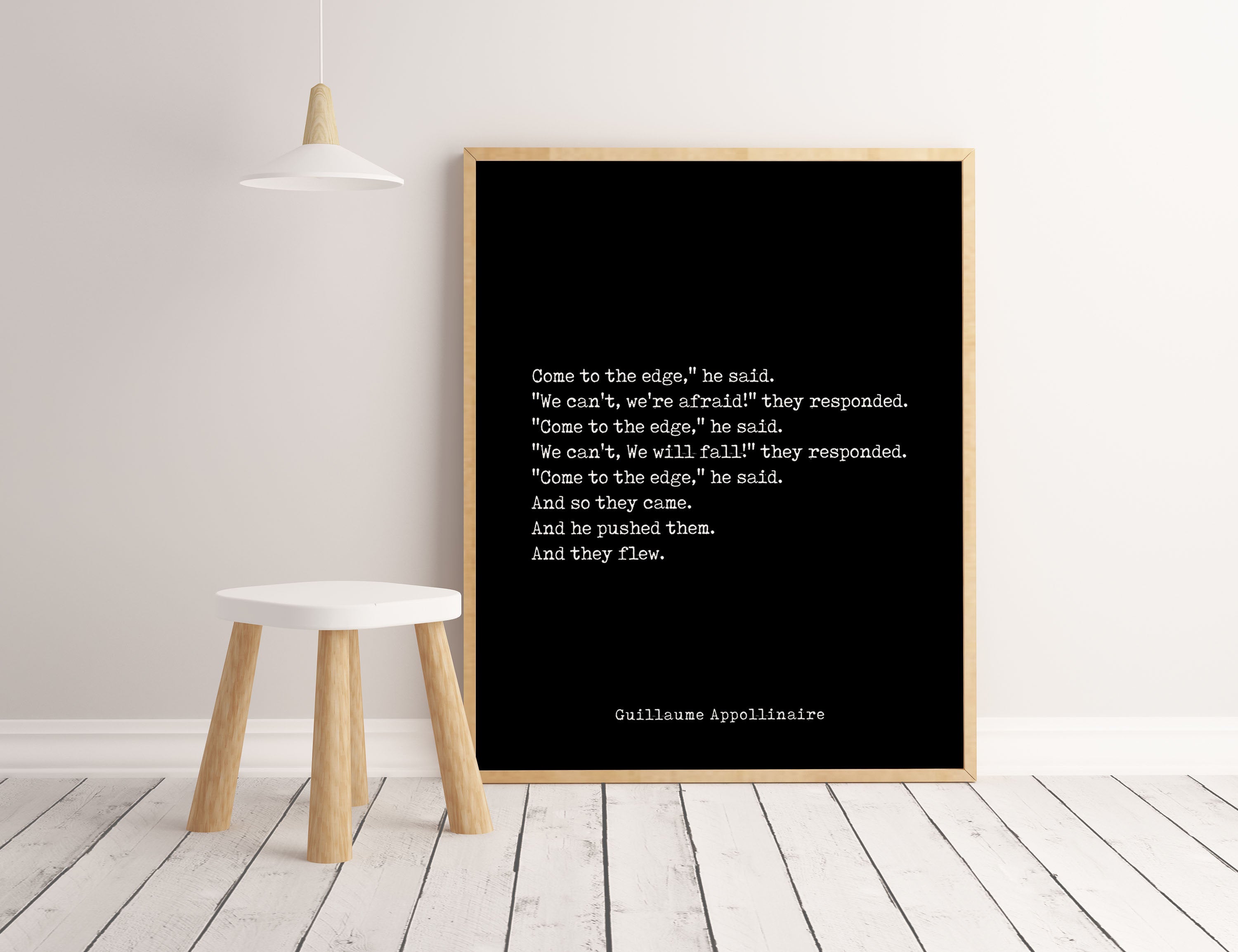 Guillaume Apollinaire Print Come To The Edge - BookQuoteDecor