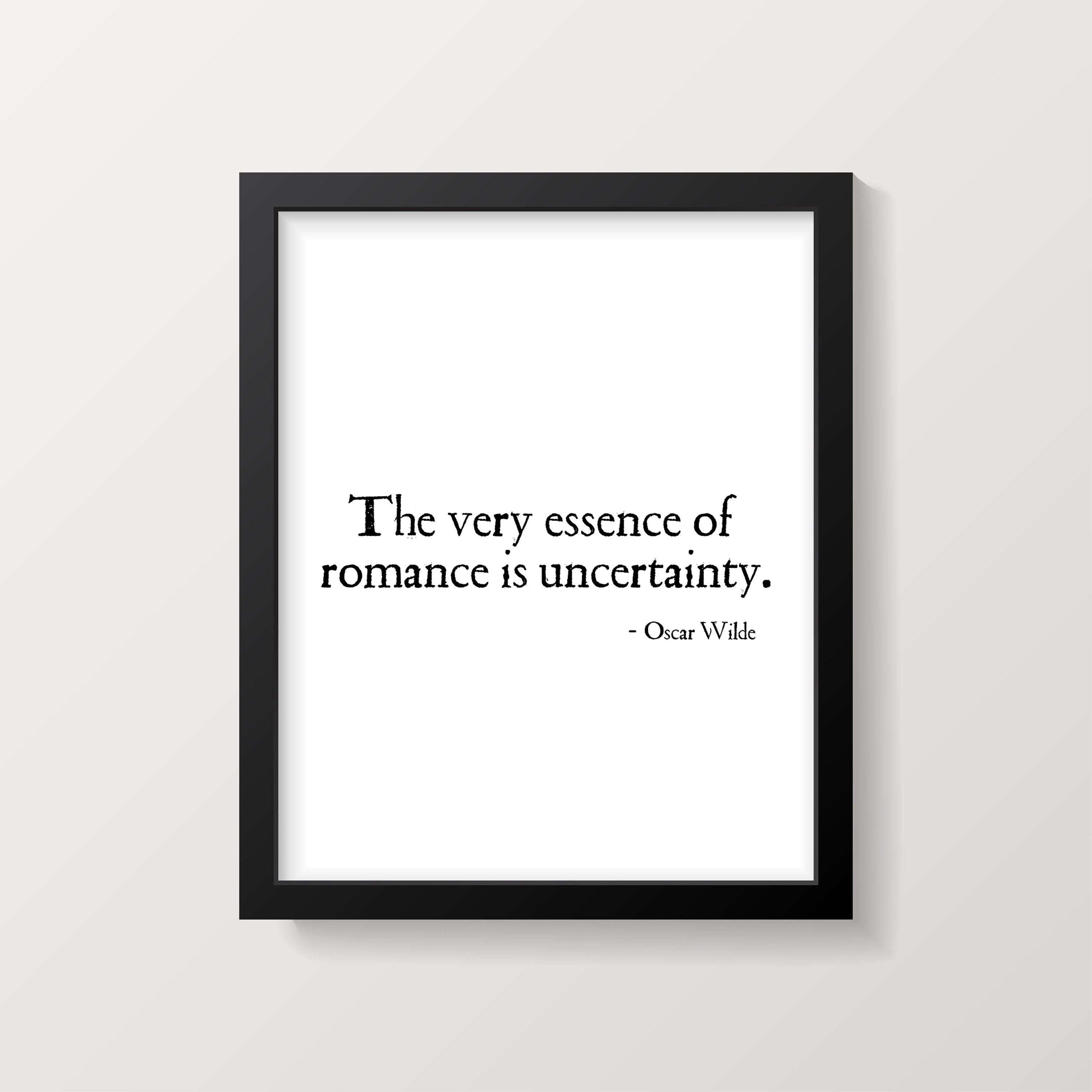 Oscar Wilde Life Quote, black and white art