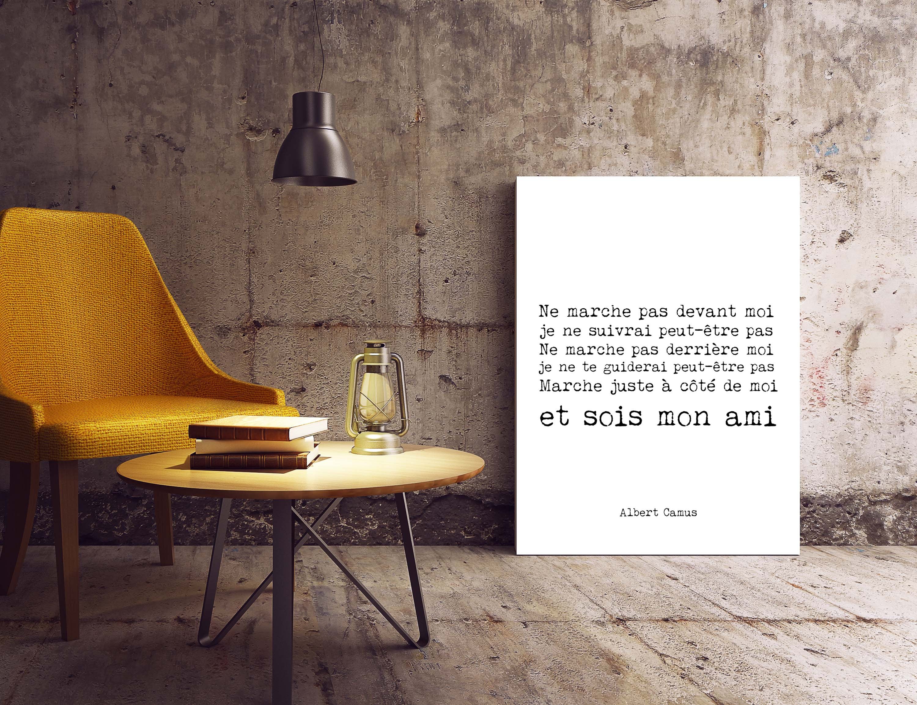 Albert Camus French Quote Print - BookQuoteDecor