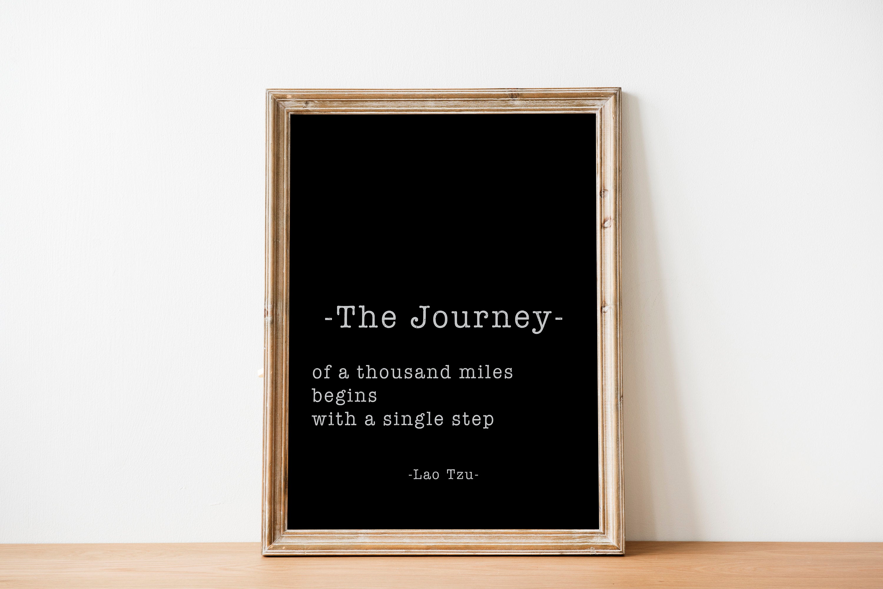 Lao Tzu The Journey Of A Thousand Miles Print - BookQuoteDecor
