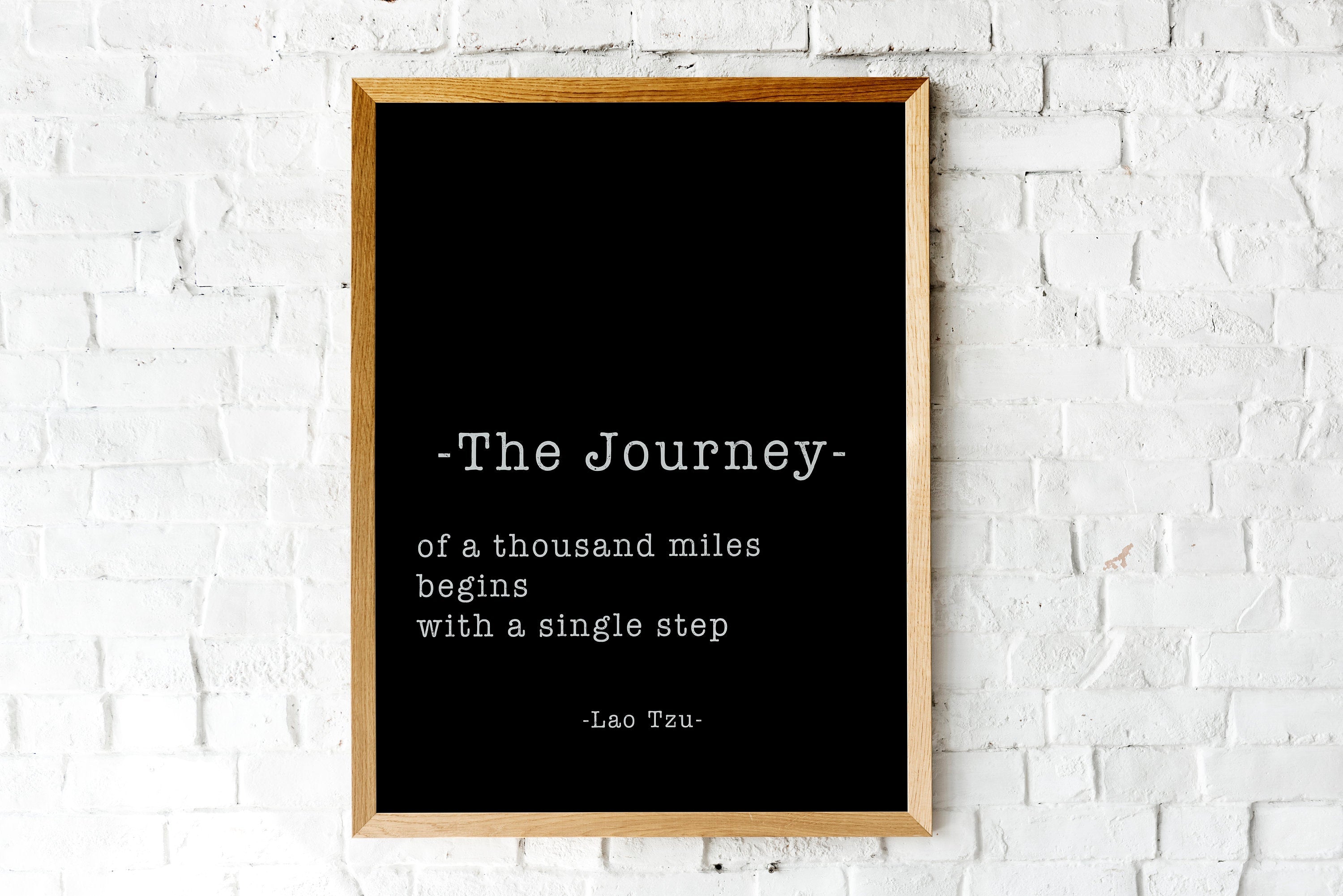 Lao Tzu The Journey Of A Thousand Miles Print - BookQuoteDecor
