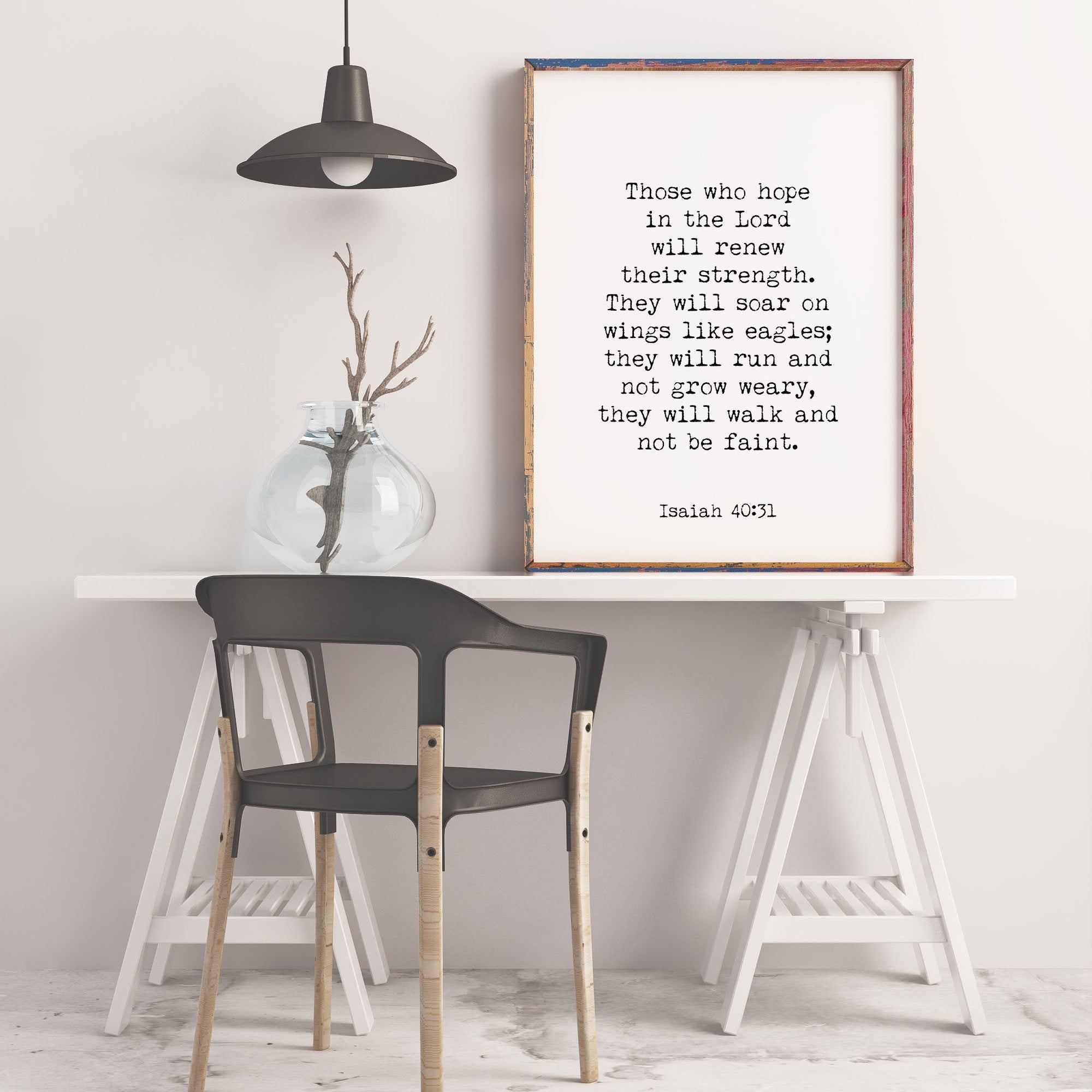 Isaiah 40:31 Hope in the LORD Print - BookQuoteDecor