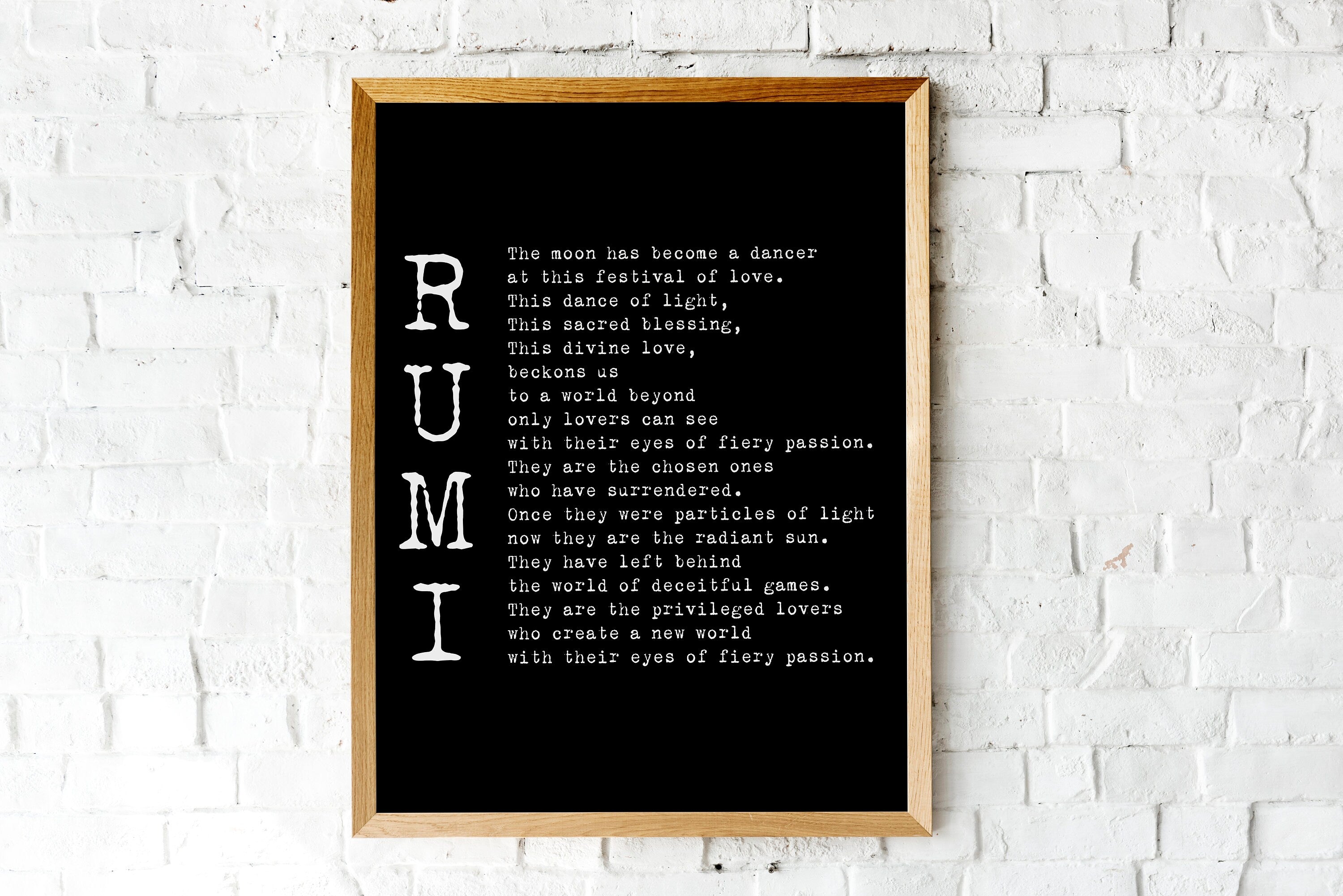 Rumi - The Privileged Lovers Wall Art Prints, Black & White Wall Decor