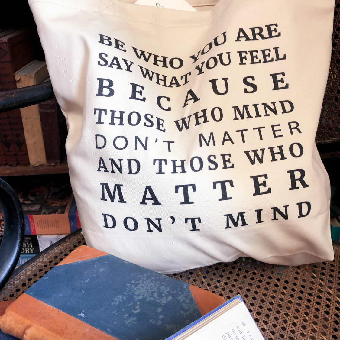 Be Who You Are Dr Seuss Quote Tote Bag - BookQuoteDecor
