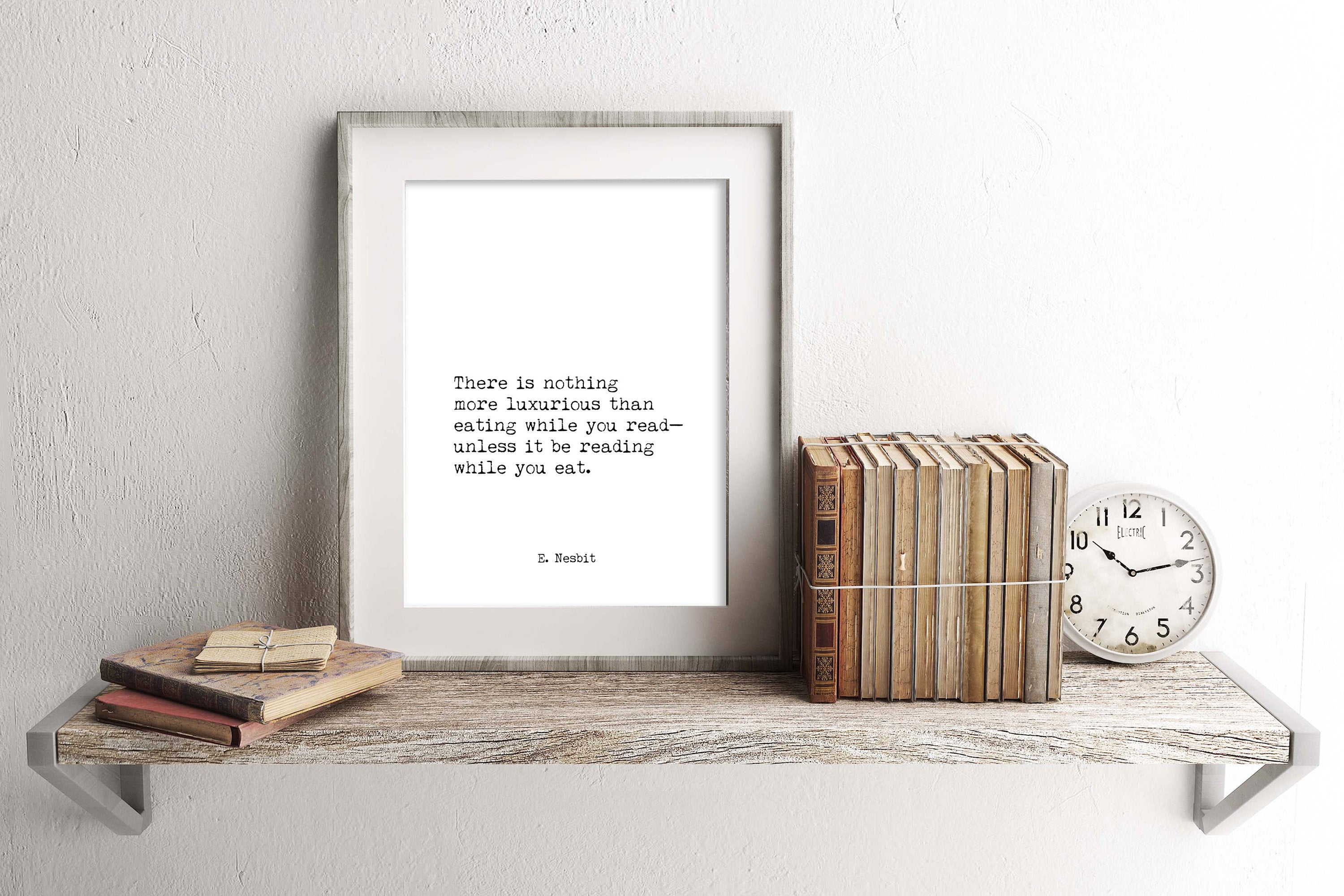 Edith Nesbit Quote Book Reading Print - BookQuoteDecor
