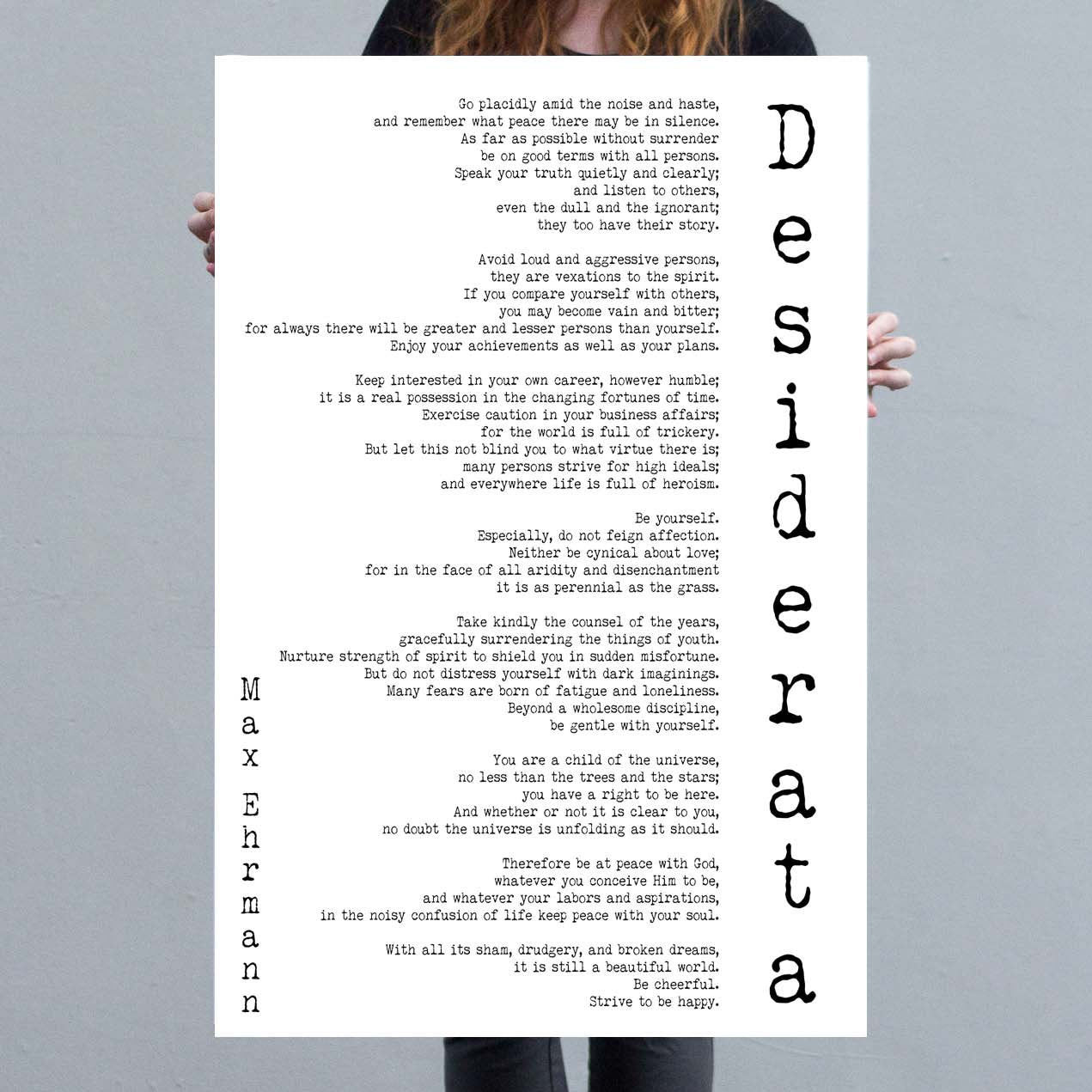 Desiderata Canvas Art Print - BookQuoteDecor