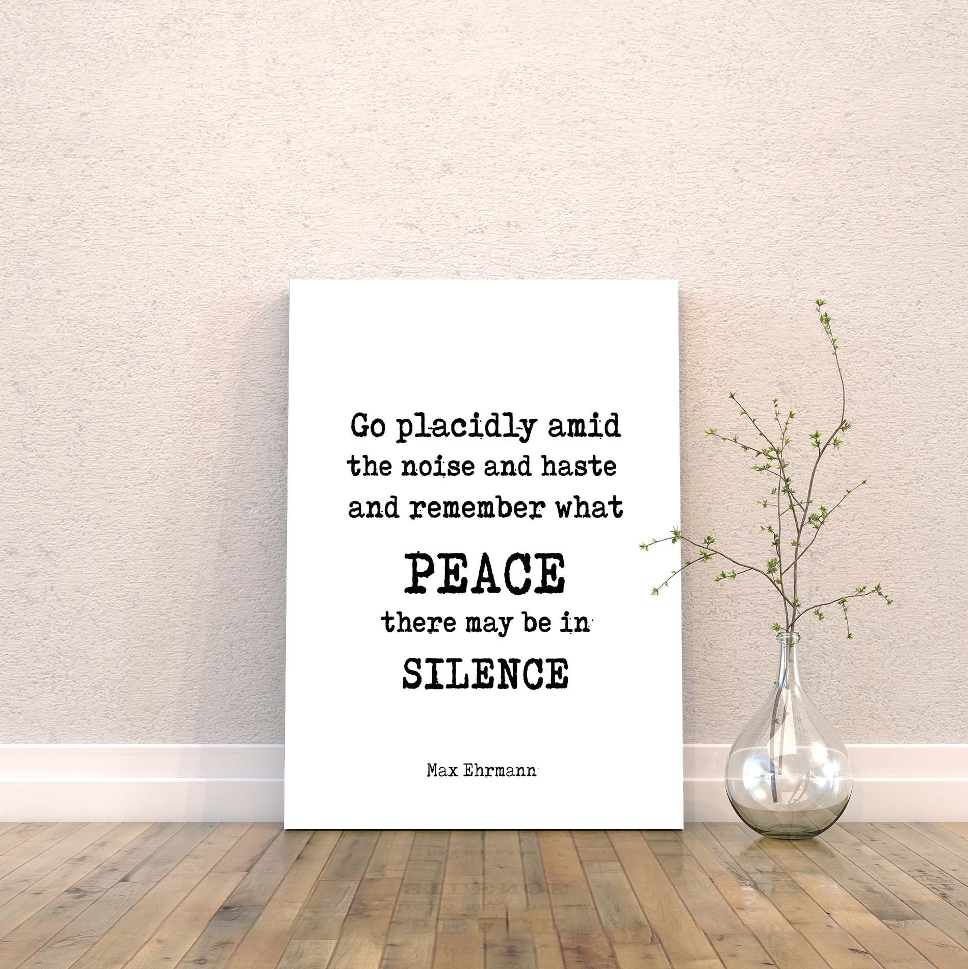 Desiderata Canvas Art Print - BookQuoteDecor