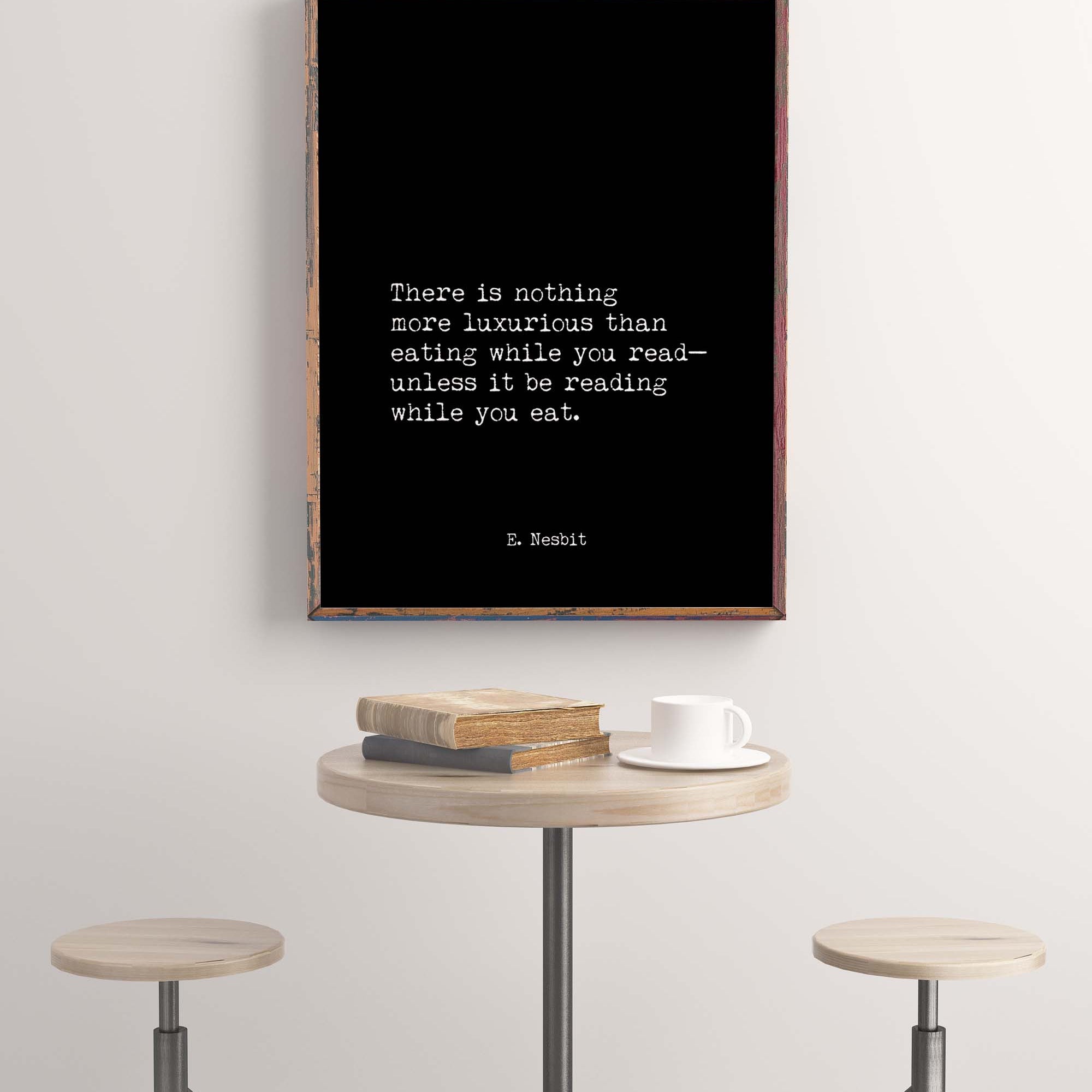 Edith Nesbit Quote Book Reading Print - BookQuoteDecor