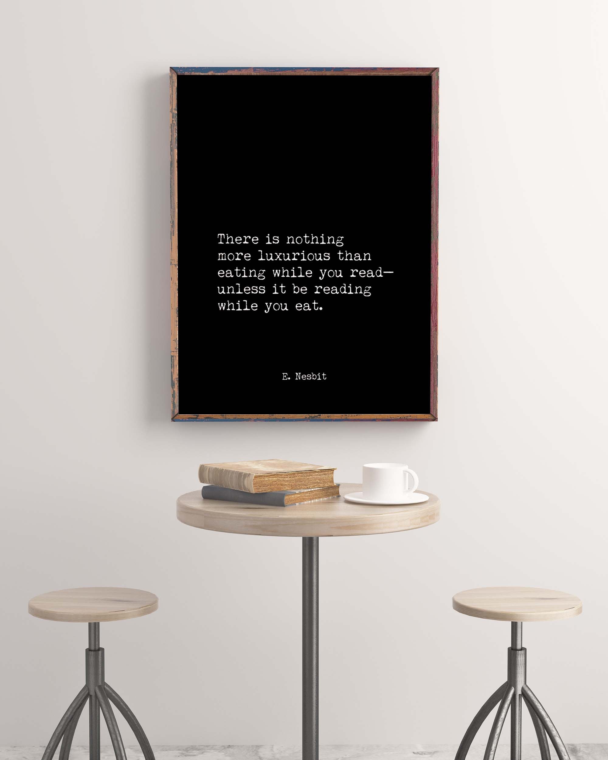Edith Nesbit Quote Book Reading Print - BookQuoteDecor