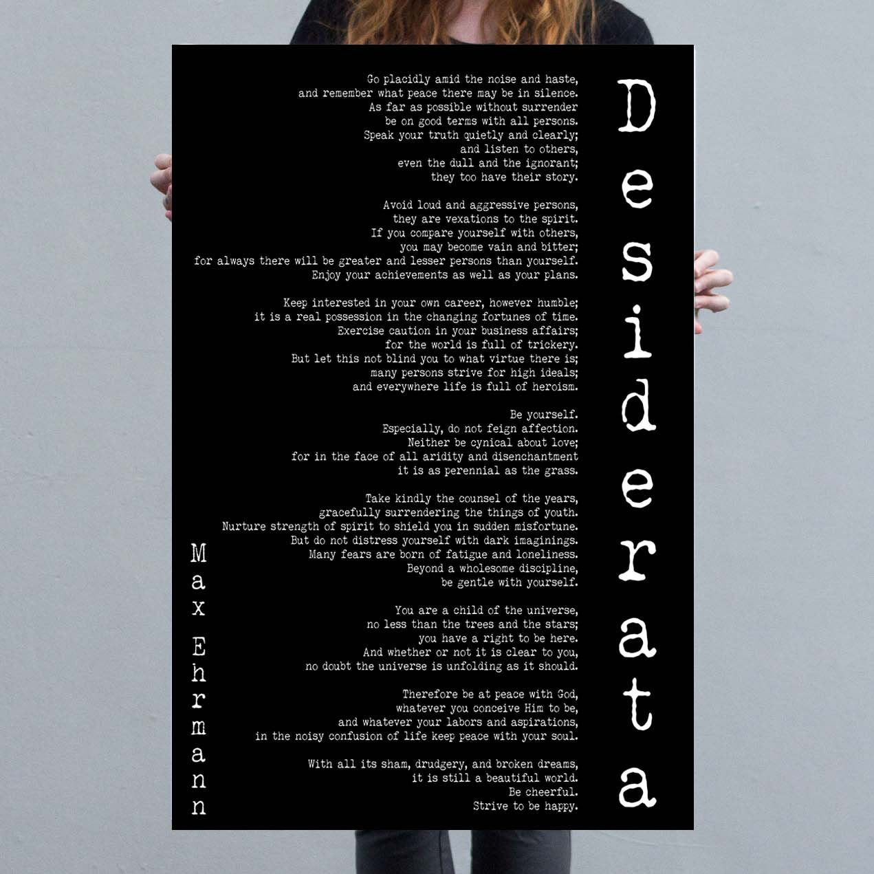 Desiderata Canvas Art Print - BookQuoteDecor