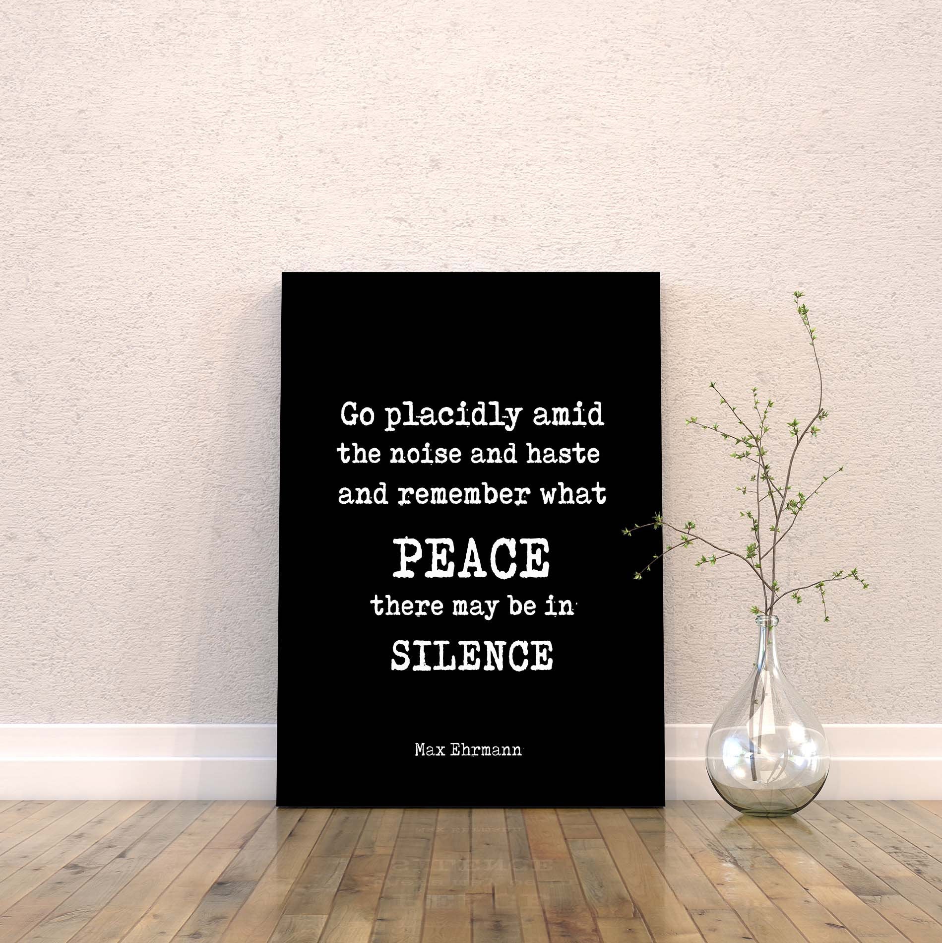 Desiderata Canvas Art Print - BookQuoteDecor