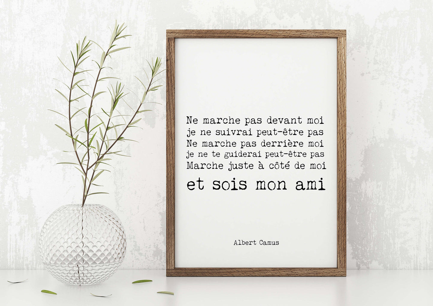 Albert Camus French Quote Print - BookQuoteDecor